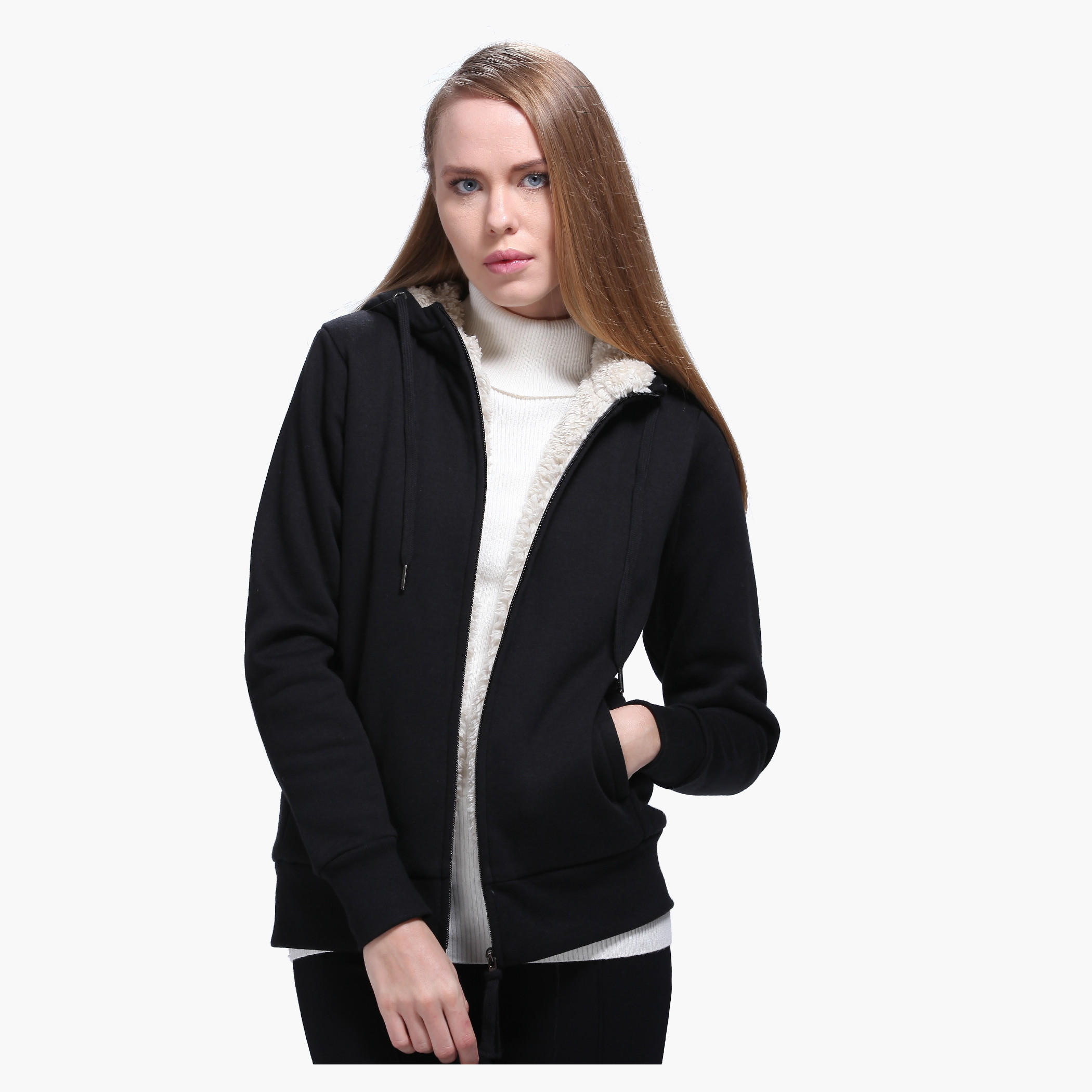 Solid Colour Hooded Jacket-women-winterwear-hoodiesandsweatshirts-hoodies-image-6