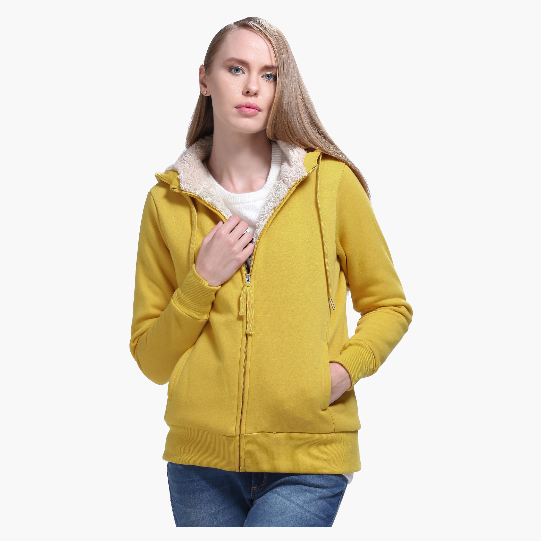 Solid Colour Hooded Jacket-women-winterwear-hoodiesandsweatshirts-hoodies-image-16