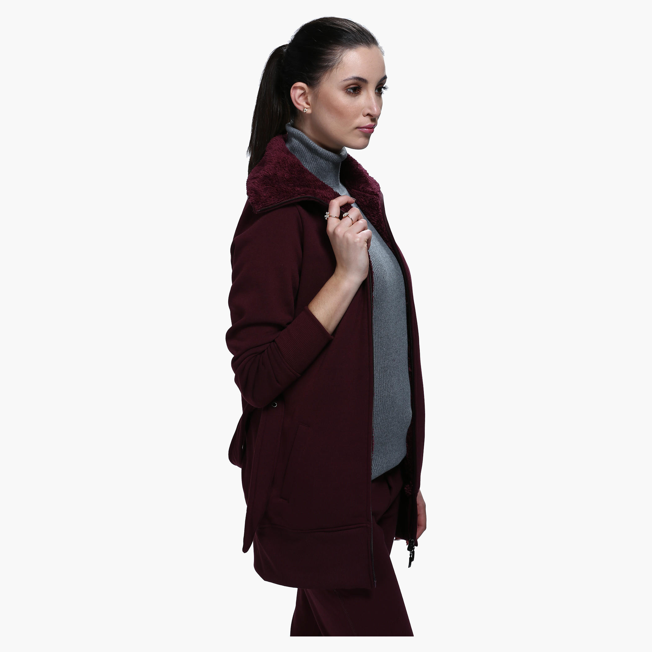 Long Sleeves Jacket with Ribbed Hem-women-winterwear-coatsandjackets-jackets-image-3