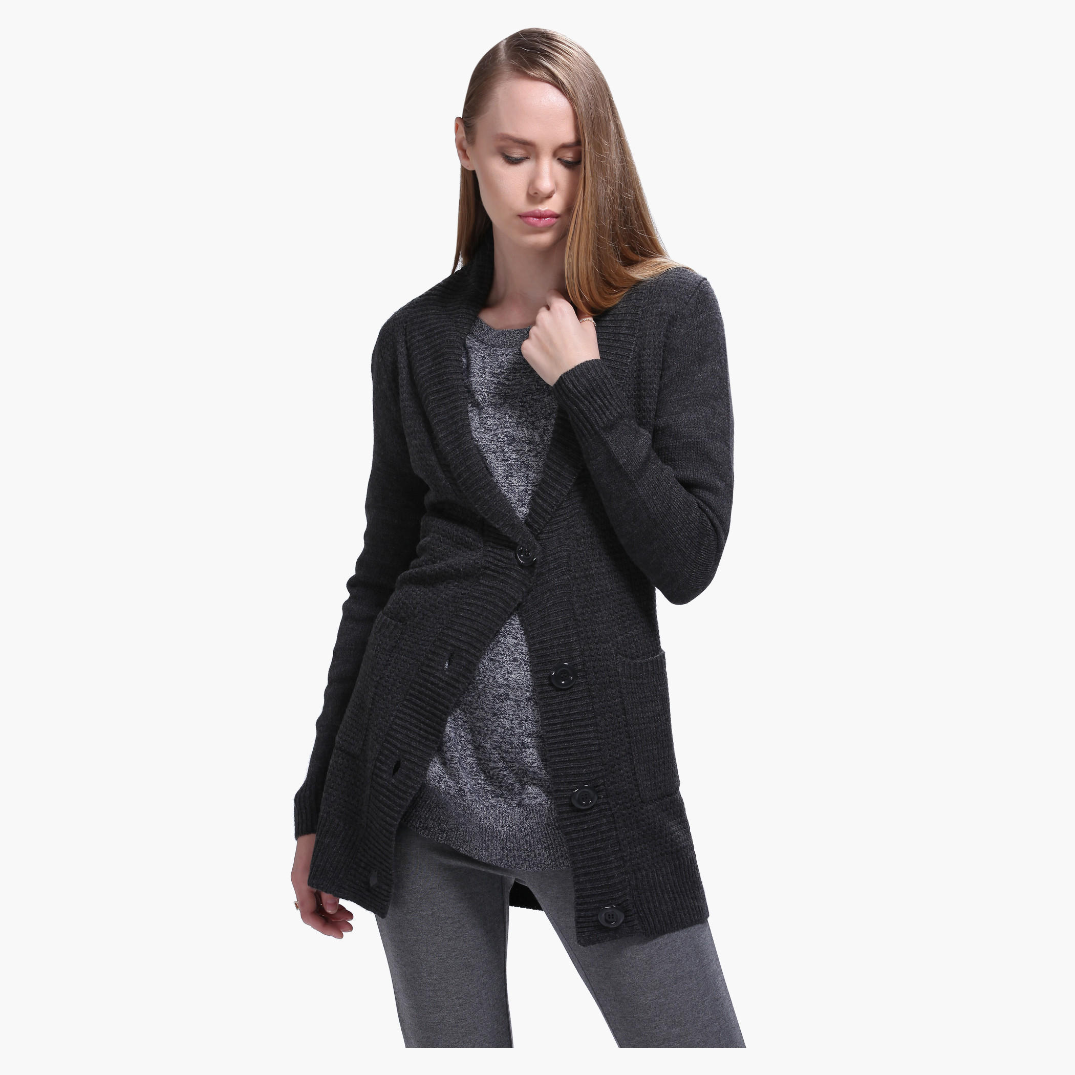 Textured Sweater with Long Sleeves-women-clothing-cardigansandjumpers-jumpers-image-1
