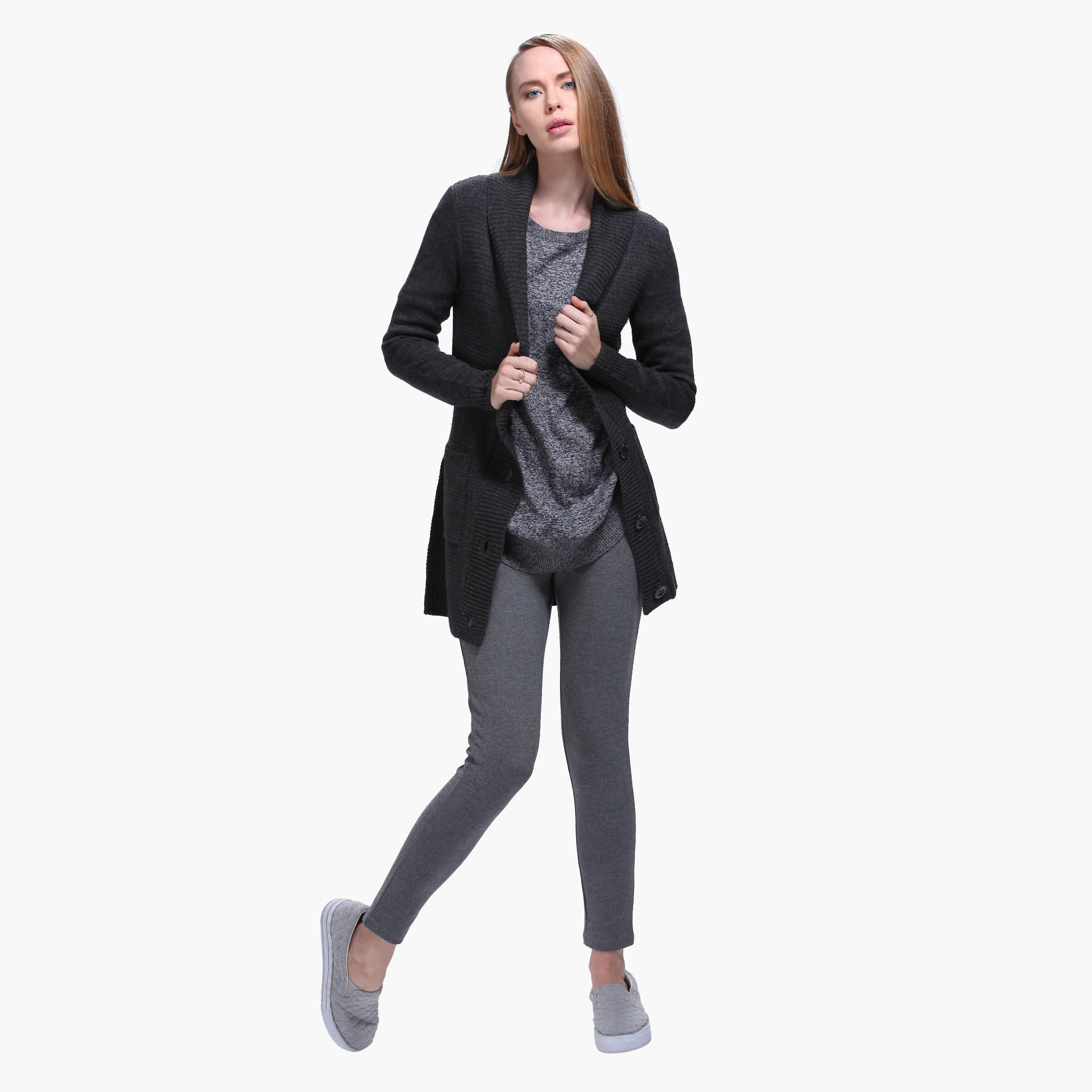 Textured Sweater with Long Sleeves-women-clothing-cardigansandjumpers-jumpers-image-5