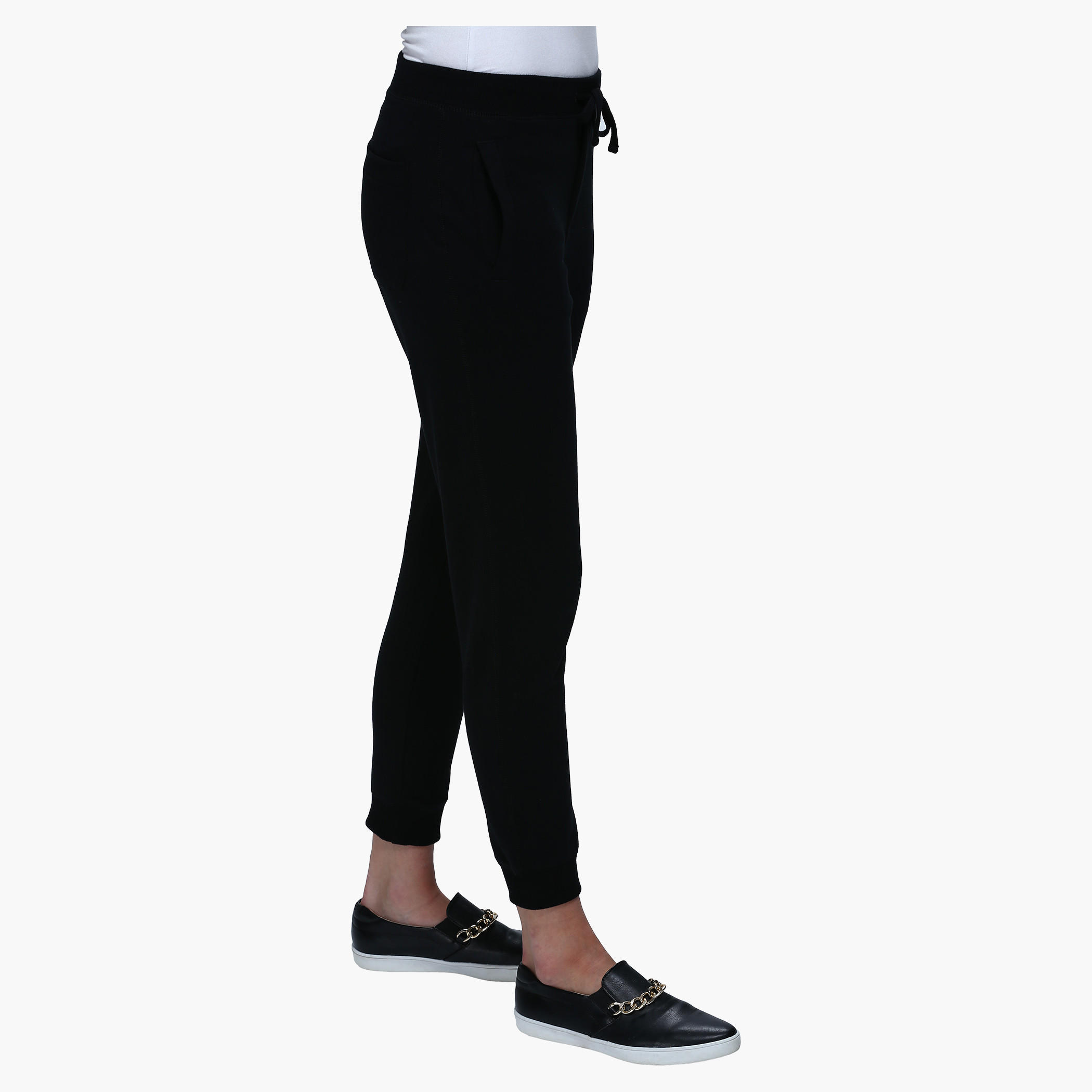 Knitted Jog Pants with Drawstring Waistband and Ribbed Cuffs-women-clothing-bottoms-joggers-image-3
