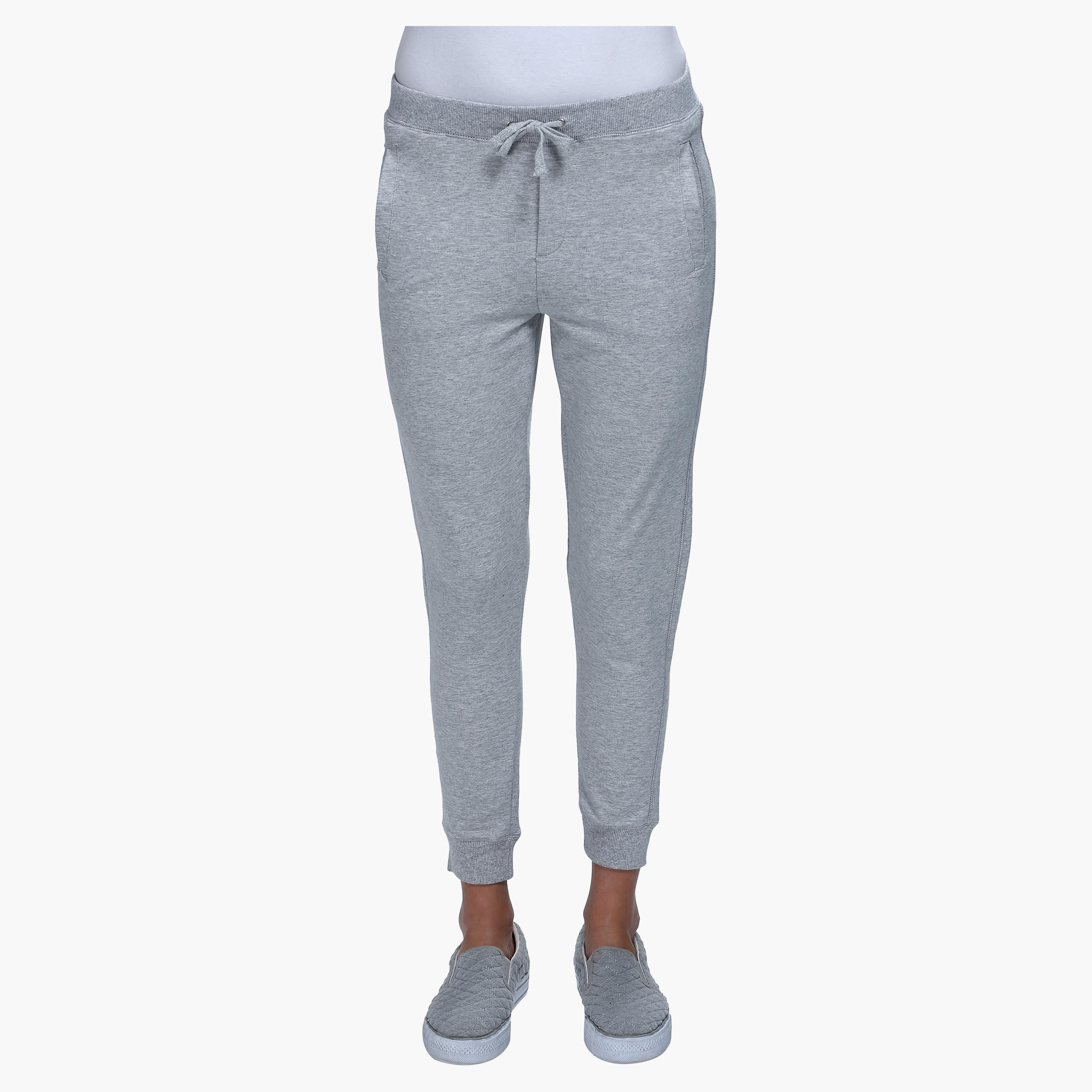 Knitted Jog Pants with Drawstring Waistband and Ribbed Cuffs-women-clothing-bottoms-joggers-image-6