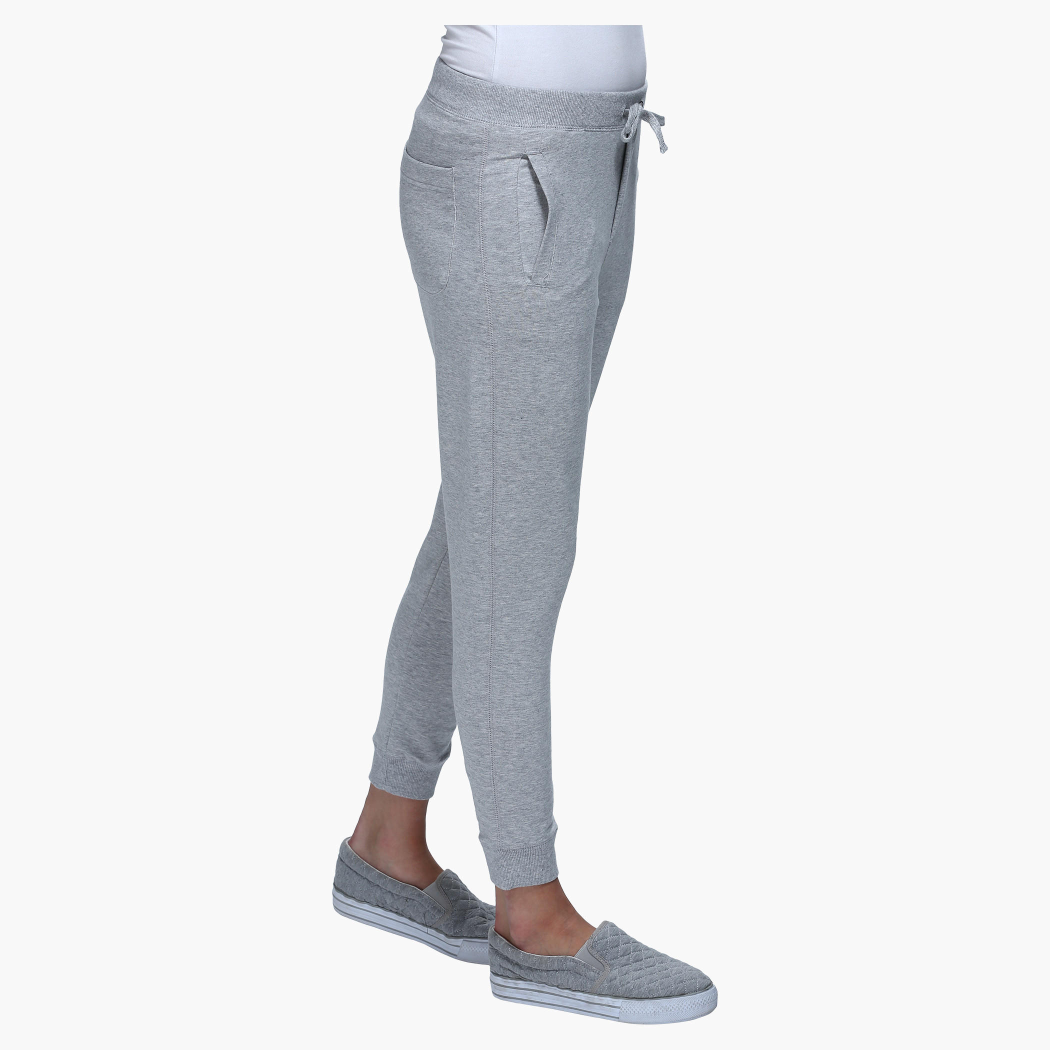 Knitted Jog Pants with Drawstring Waistband and Ribbed Cuffs-women-clothing-bottoms-joggers-image-8