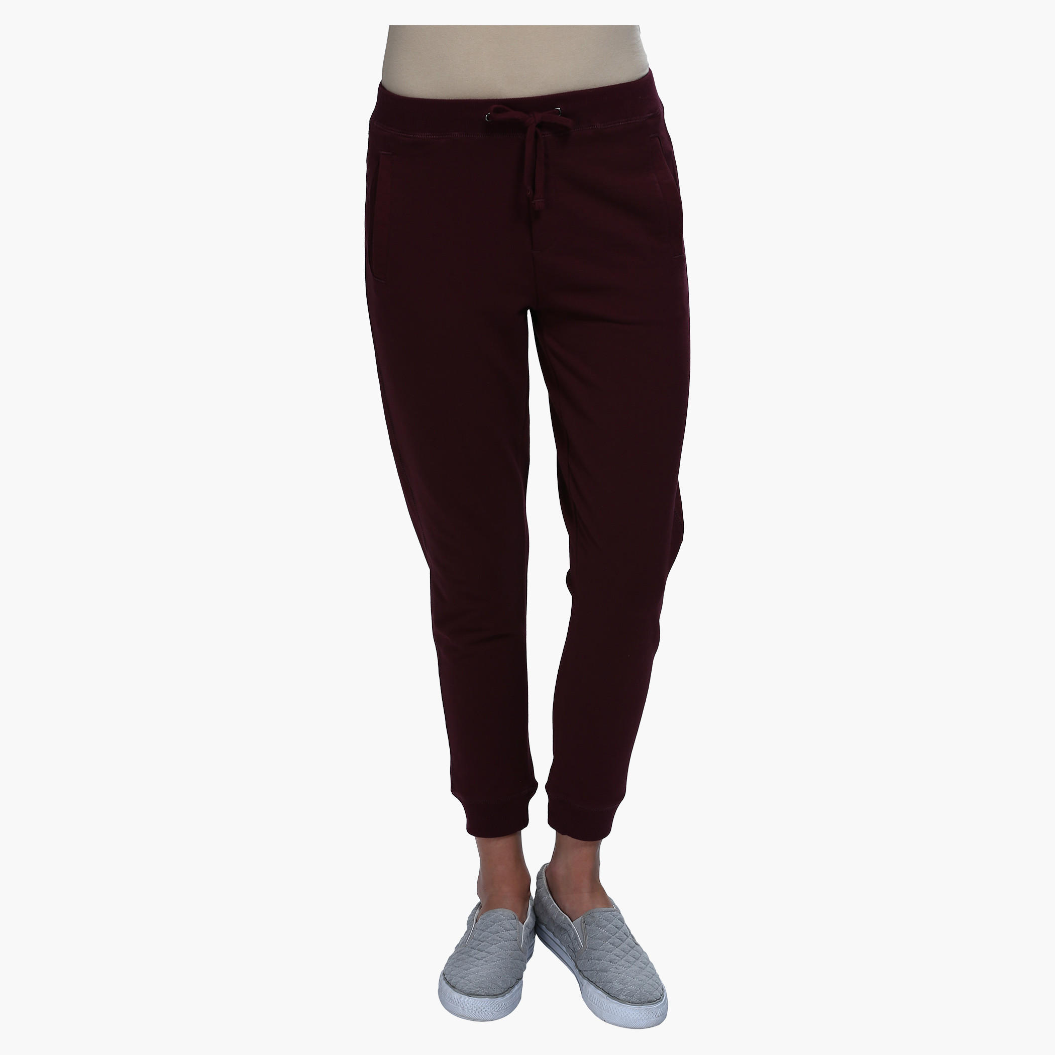 Knitted Jog Pants with Drawstring Waistband and Ribbed Cuffs-women-clothing-bottoms-joggers-image-11