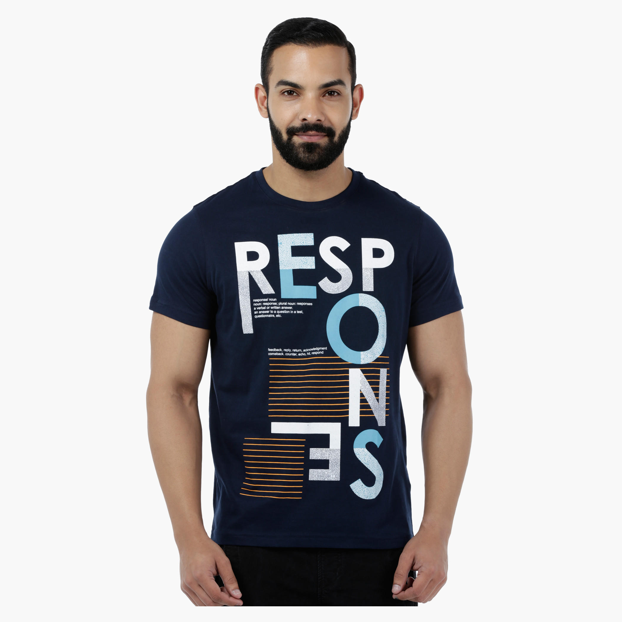 Basic Printed Short-sleeved T-shirt with Bio-wash-men-clothing-tshirtsandpolos-tshirts-image-1
