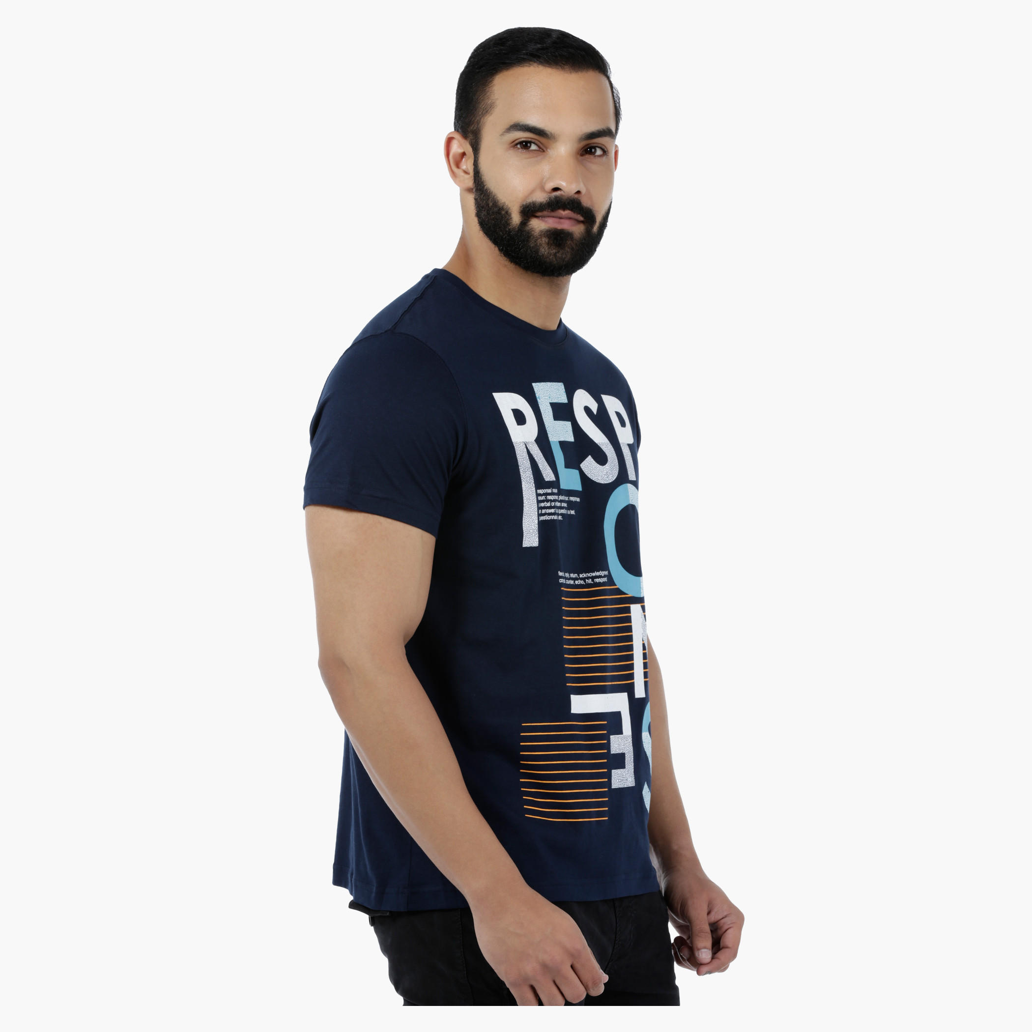 Basic Printed Short-sleeved T-shirt with Bio-wash-men-clothing-tshirtsandpolos-tshirts-image-3