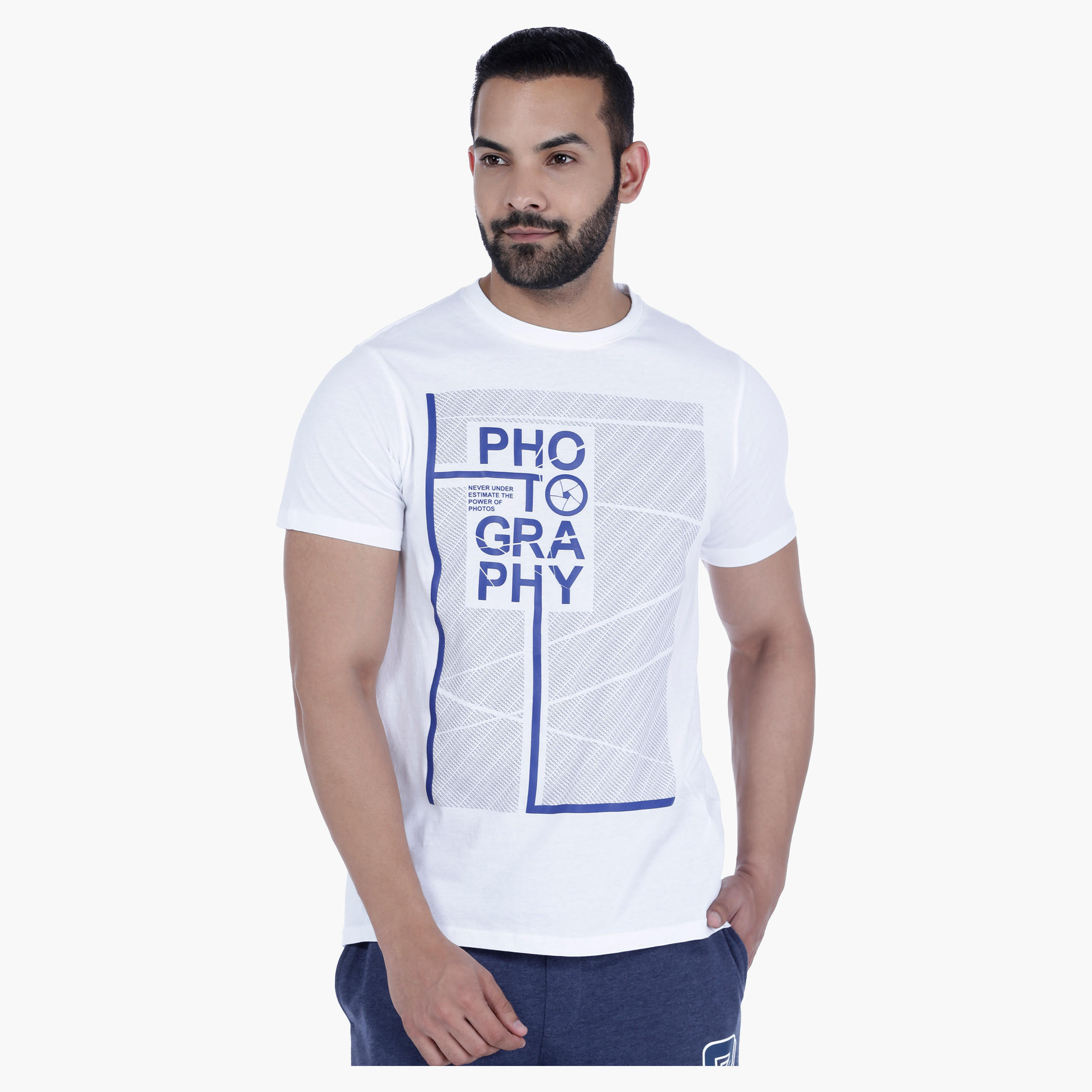 Printed T-Shirt with Short Sleeves-men-clothing-tshirtsandpolos-tshirts-image-1