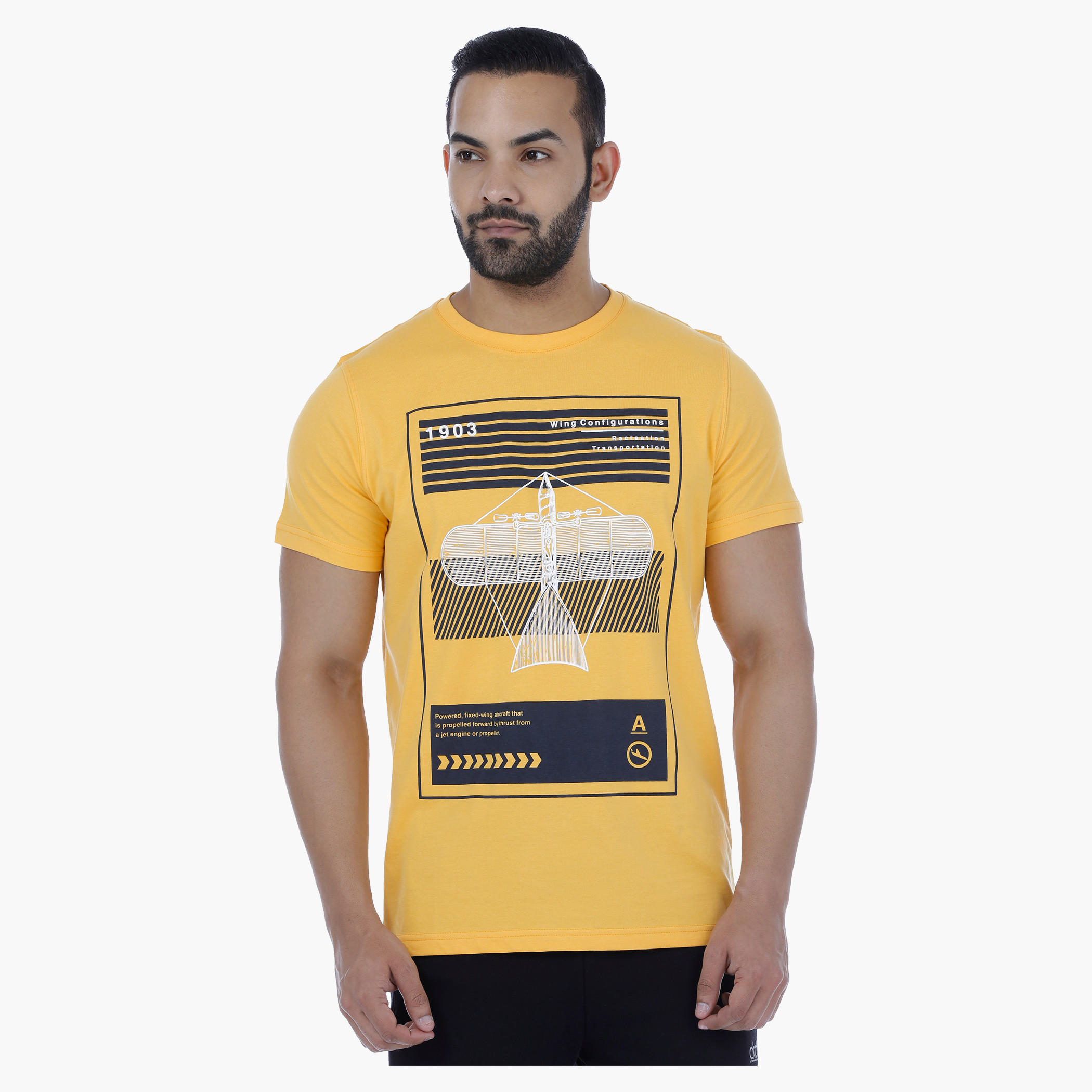 Printed T-Shirt with Short Sleeves-men-clothing-tshirtsandpolos-tshirts-image-1