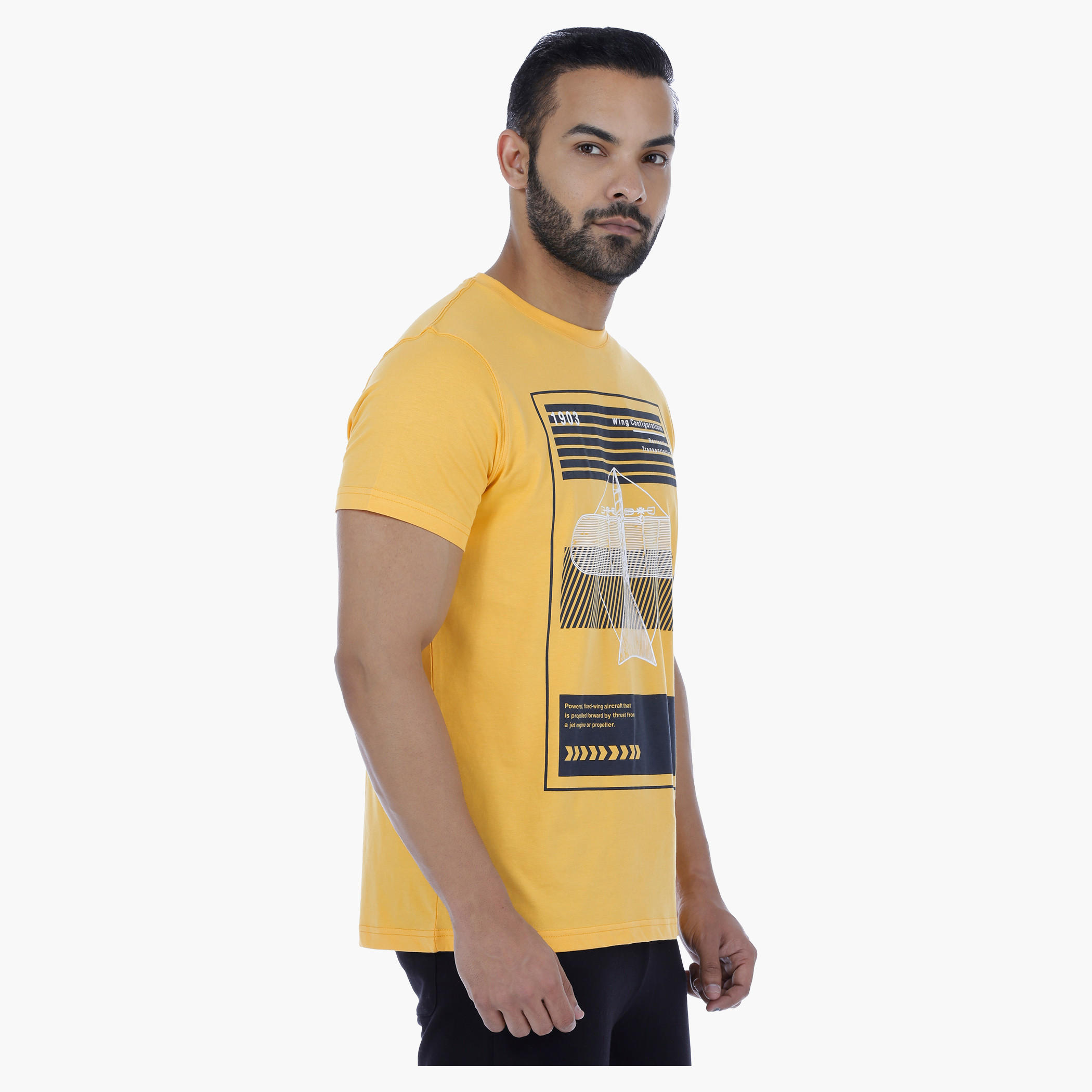 Printed T-Shirt with Short Sleeves-men-clothing-tshirtsandpolos-tshirts-image-3