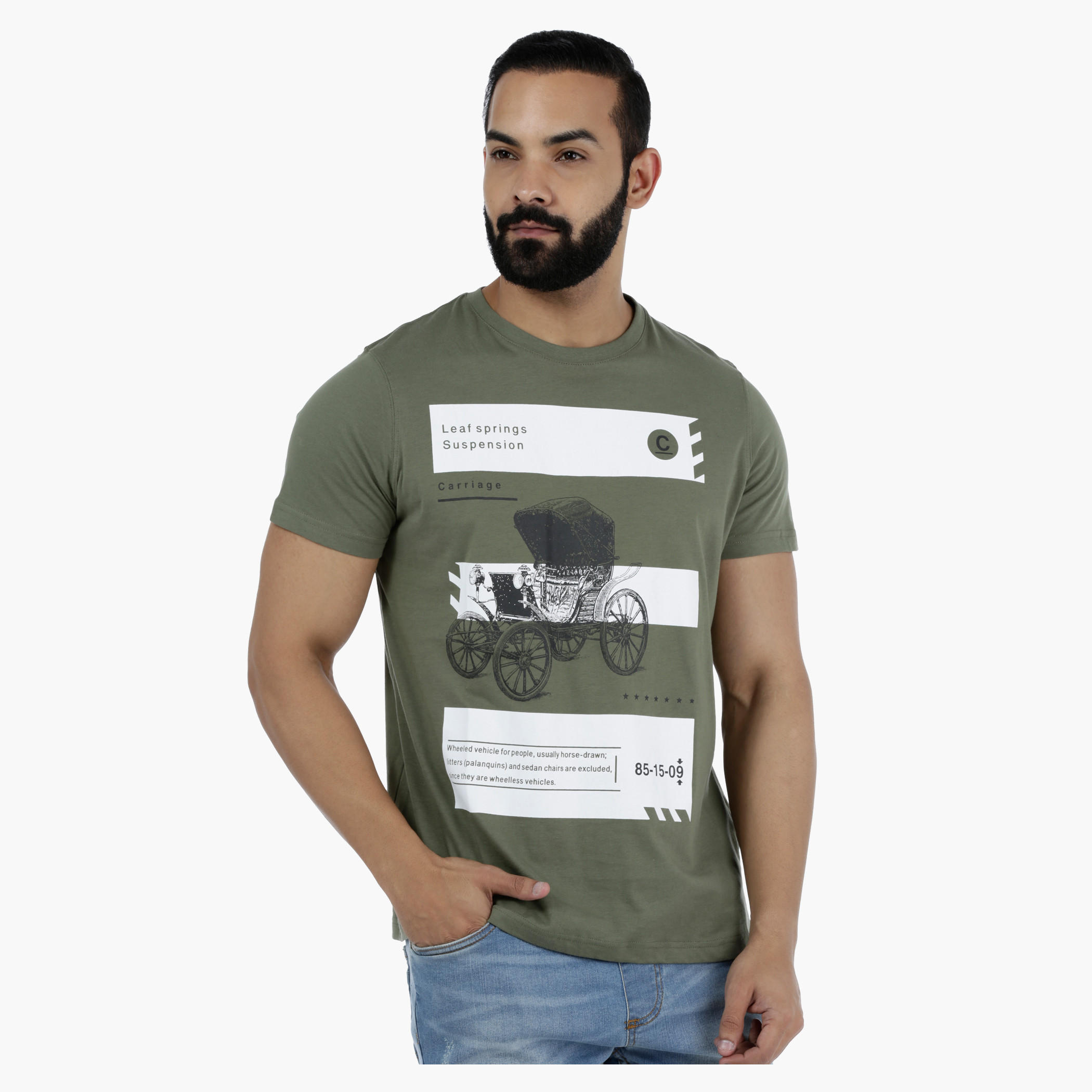 Printed Round Neck Short Sleeves Cotton T-Shirt-men-clothing-tshirtsandpolos-tshirts-image-1