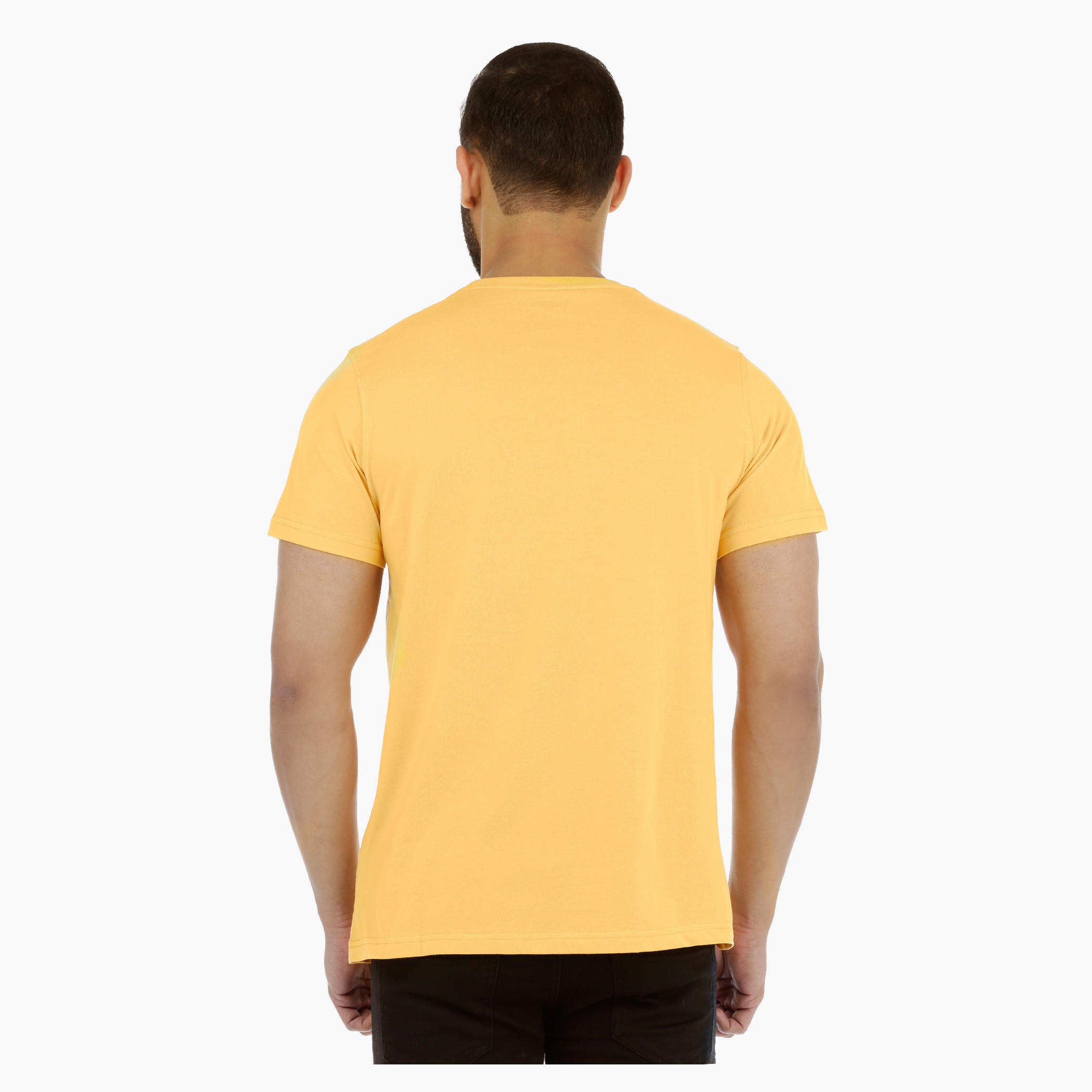 Printed Crew Neck T-Shirt with Short Sleeves-men-clothing-tshirtsandpolos-tshirts-image-2