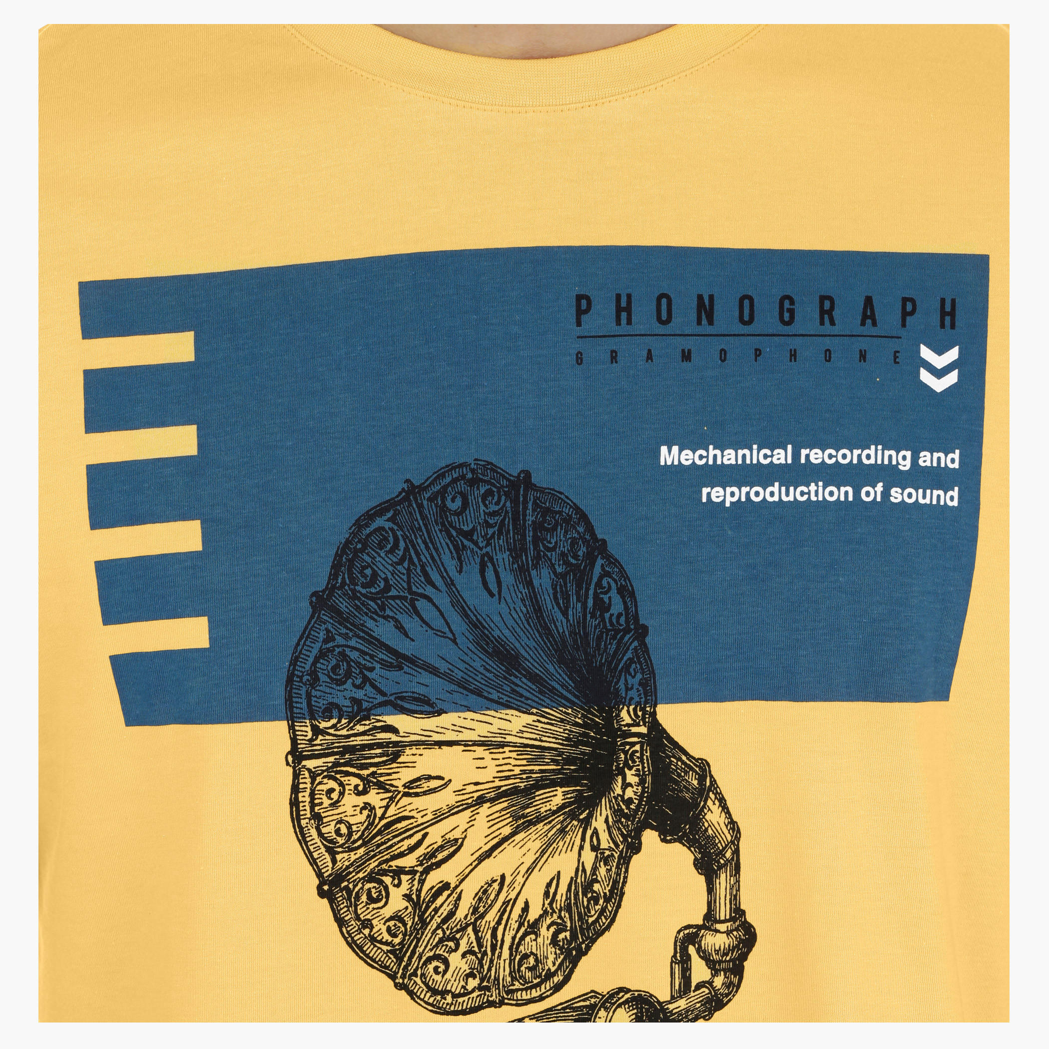 Printed Crew Neck T-Shirt with Short Sleeves-men-clothing-tshirtsandpolos-tshirts-image-4