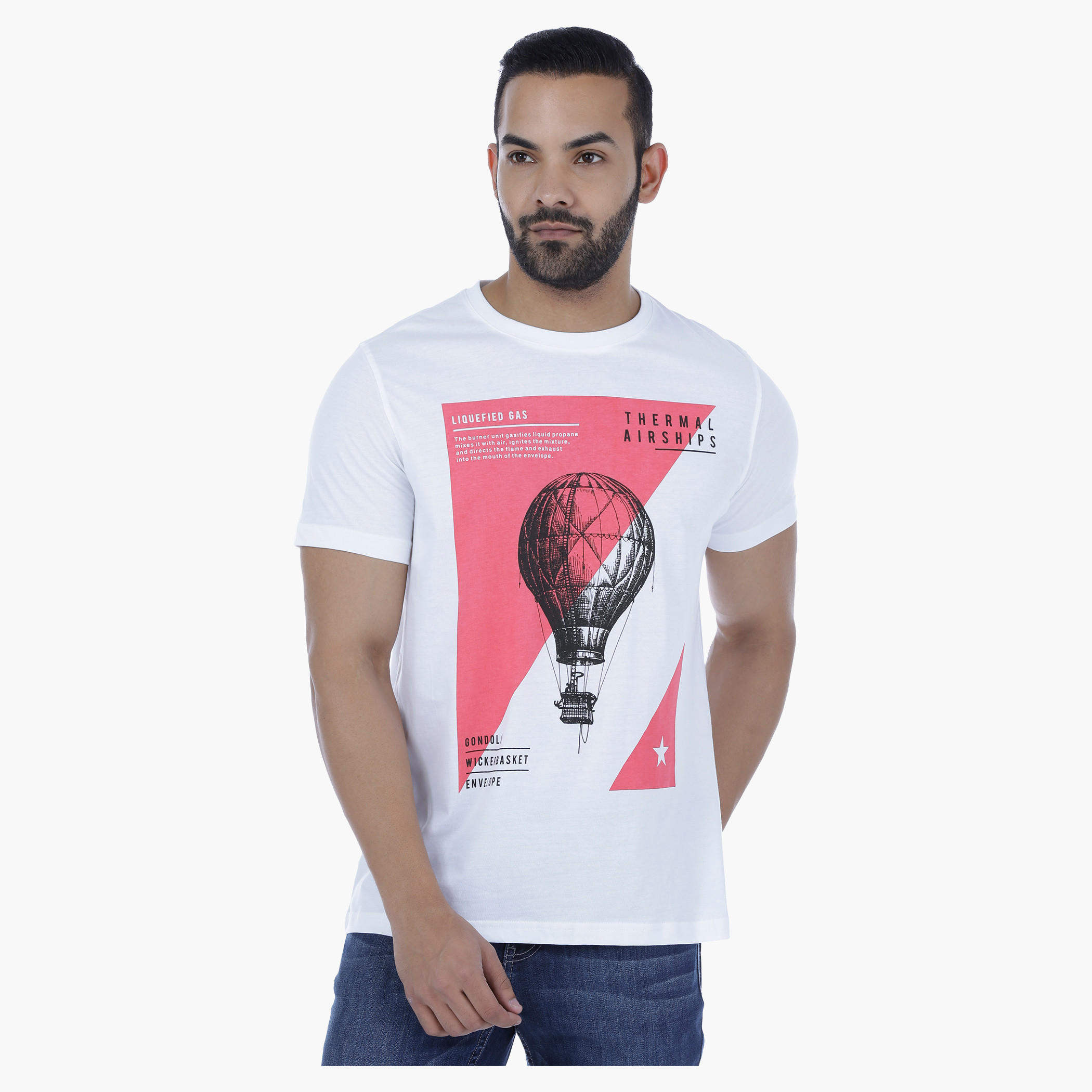 Printed T-Shirt with Short Sleeves-men-clothing-tshirtsandpolos-tshirts-image-1