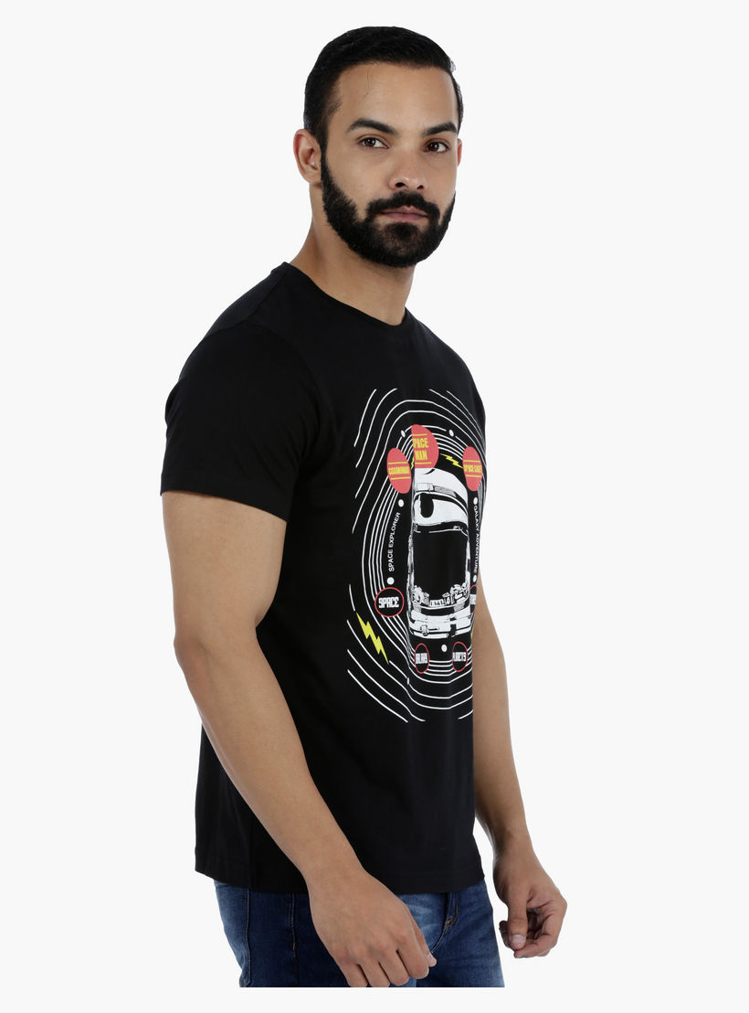 Printed Round Neck Short Sleeves Cotton T-Shirt-men-clothing-tshirtsandpolos-tshirts-image-3