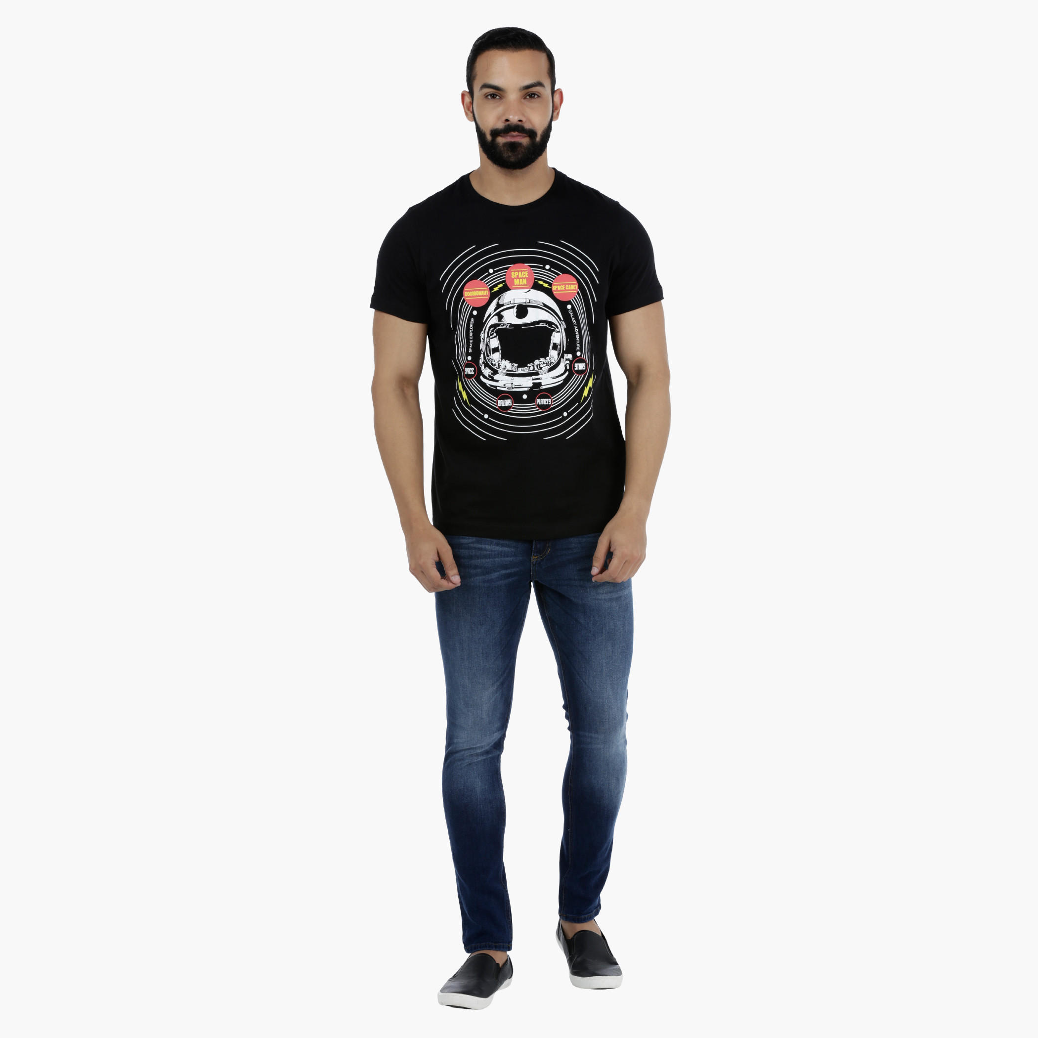 Printed Round Neck Short Sleeves Cotton T-Shirt-men-clothing-tshirtsandpolos-tshirts-image-1