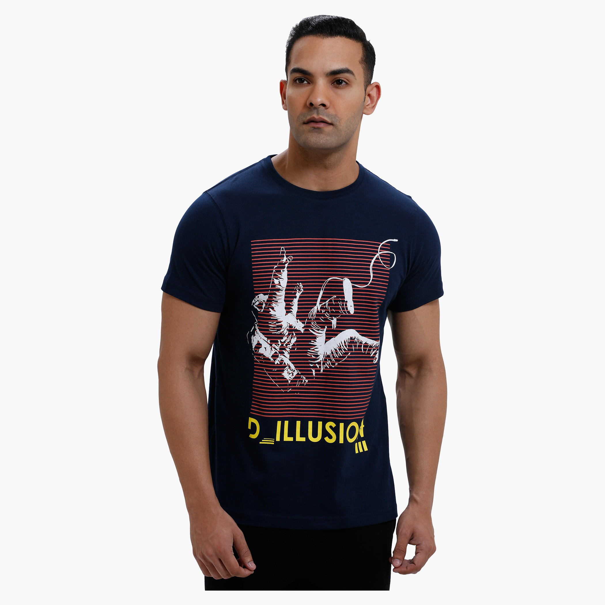 Printed Crew Neck T-Shirt with Short Sleeves in Regular Fit-men-clothing-tshirtsandpolos-tshirts-image-1