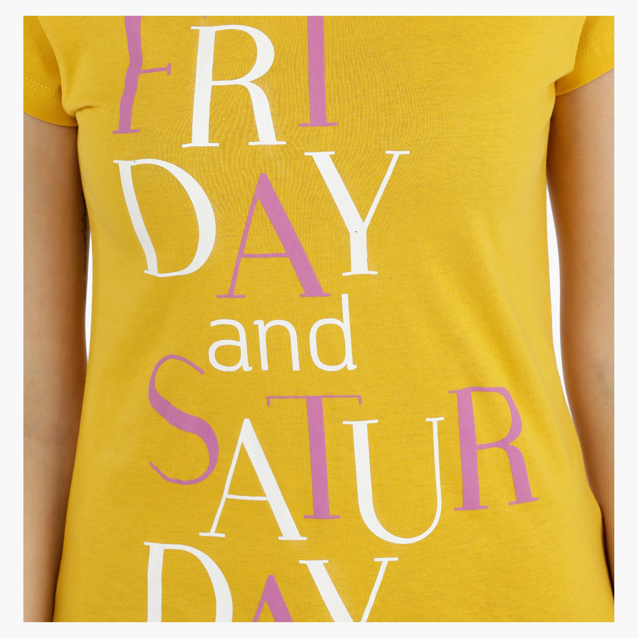 Printed Short Sleeves Round Neck Cotton T-Shirt-women-clothing-tshirts-image-4