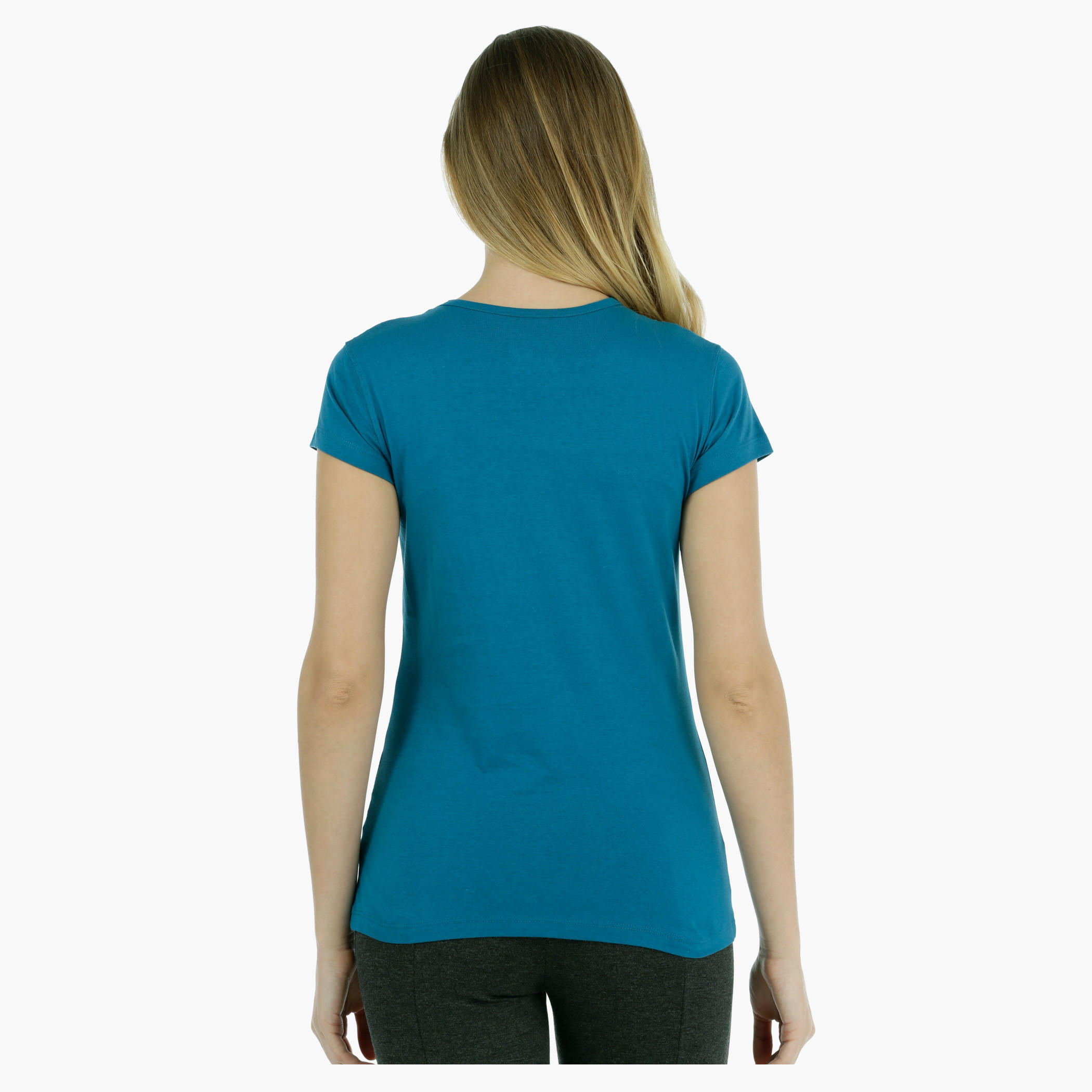 Basic Printed Short-sleeved T-shirt with Bio-wash-women-clothing-tshirts-image-2