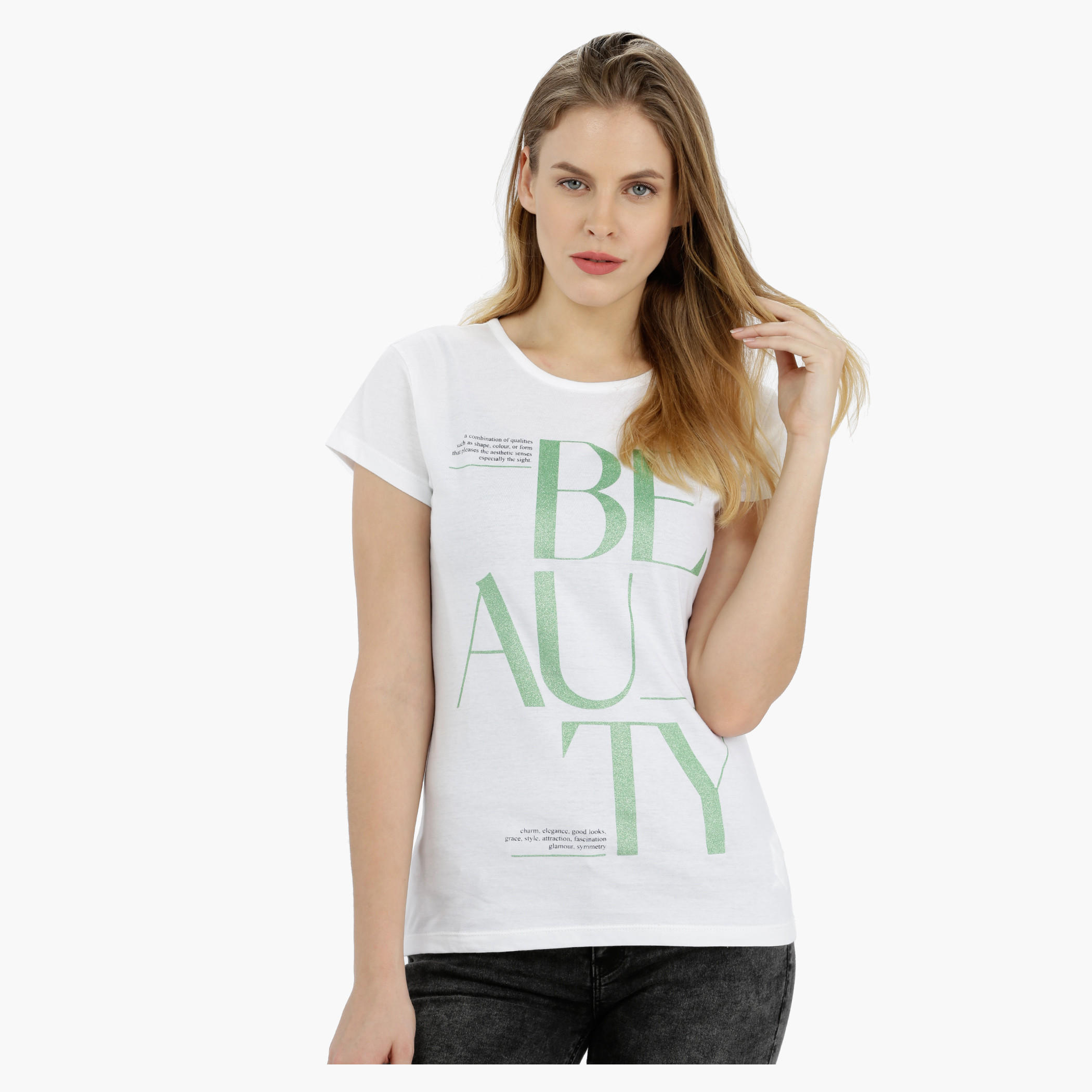 Printed Short Sleeves Round Neck Cotton T-Shirt-women-clothing-tshirts-image-1