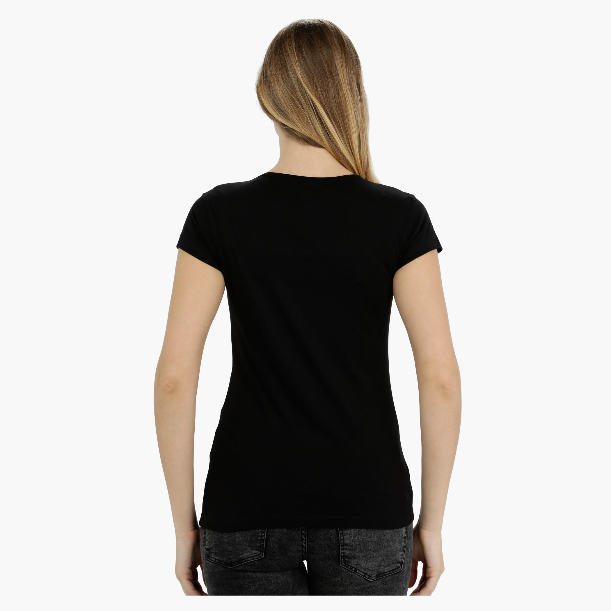 Printed Short Sleeves Round Neck Cotton T-Shirt-women-clothing-tshirts-image-2