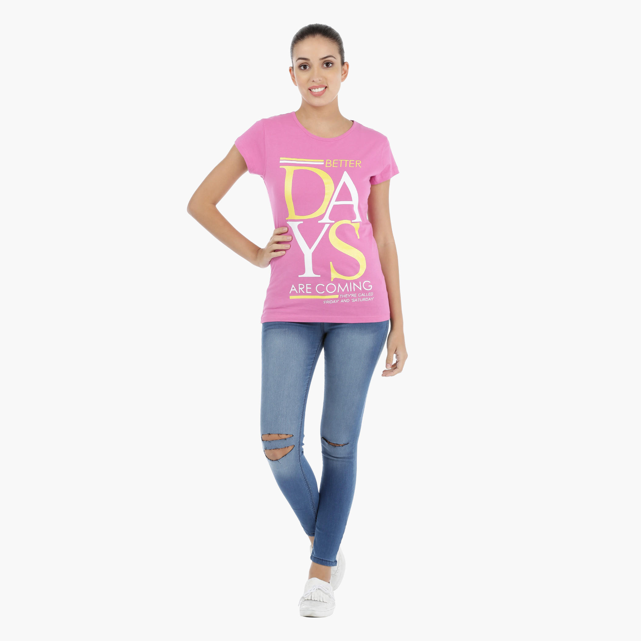 Printed T-Shirt with Short Sleeves-women-clothing-tshirts-image-5