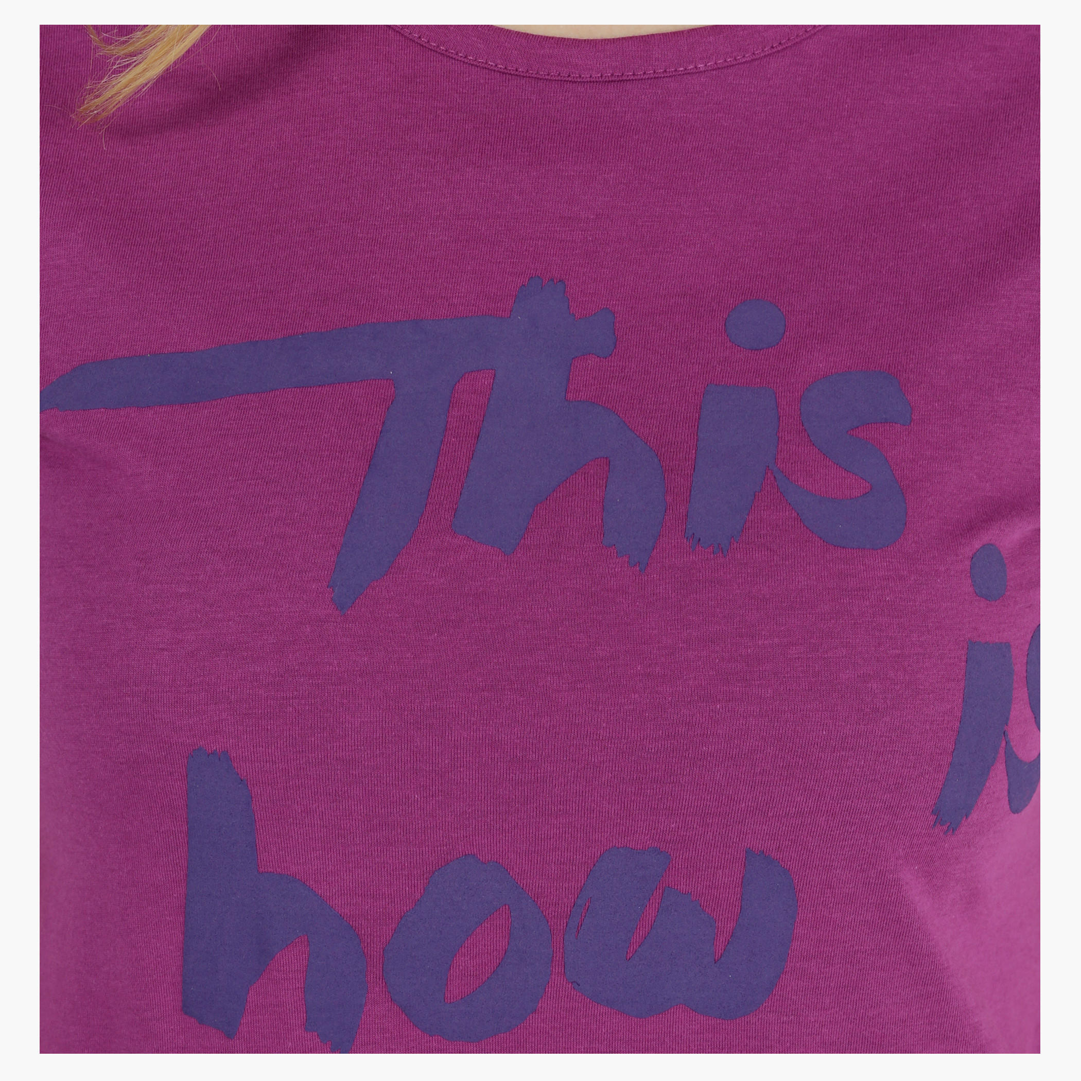 Basic Printed Short-sleeved T-shirt with Bio-wash-women-clothing-tshirts-image-2