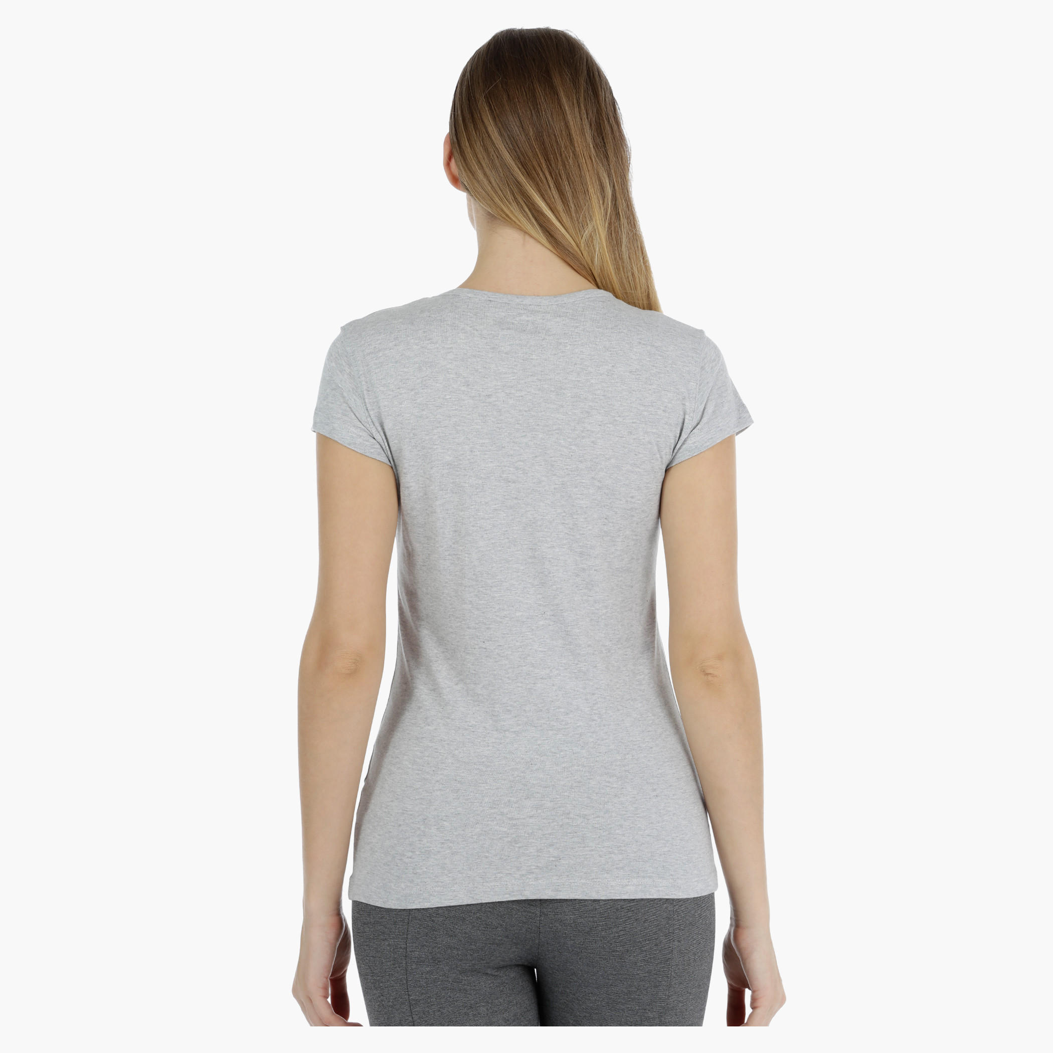 Basic Printed Short-sleeved T-shirt with Bio-wash-women-clothing-tshirts-image-4