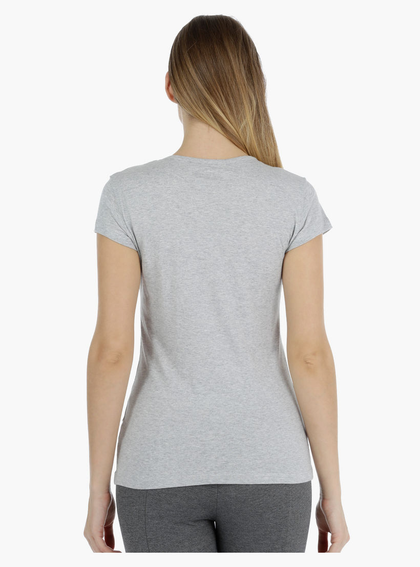 Basic Printed Short-sleeved T-shirt with Bio-wash-women-clothing-tshirts-image-4