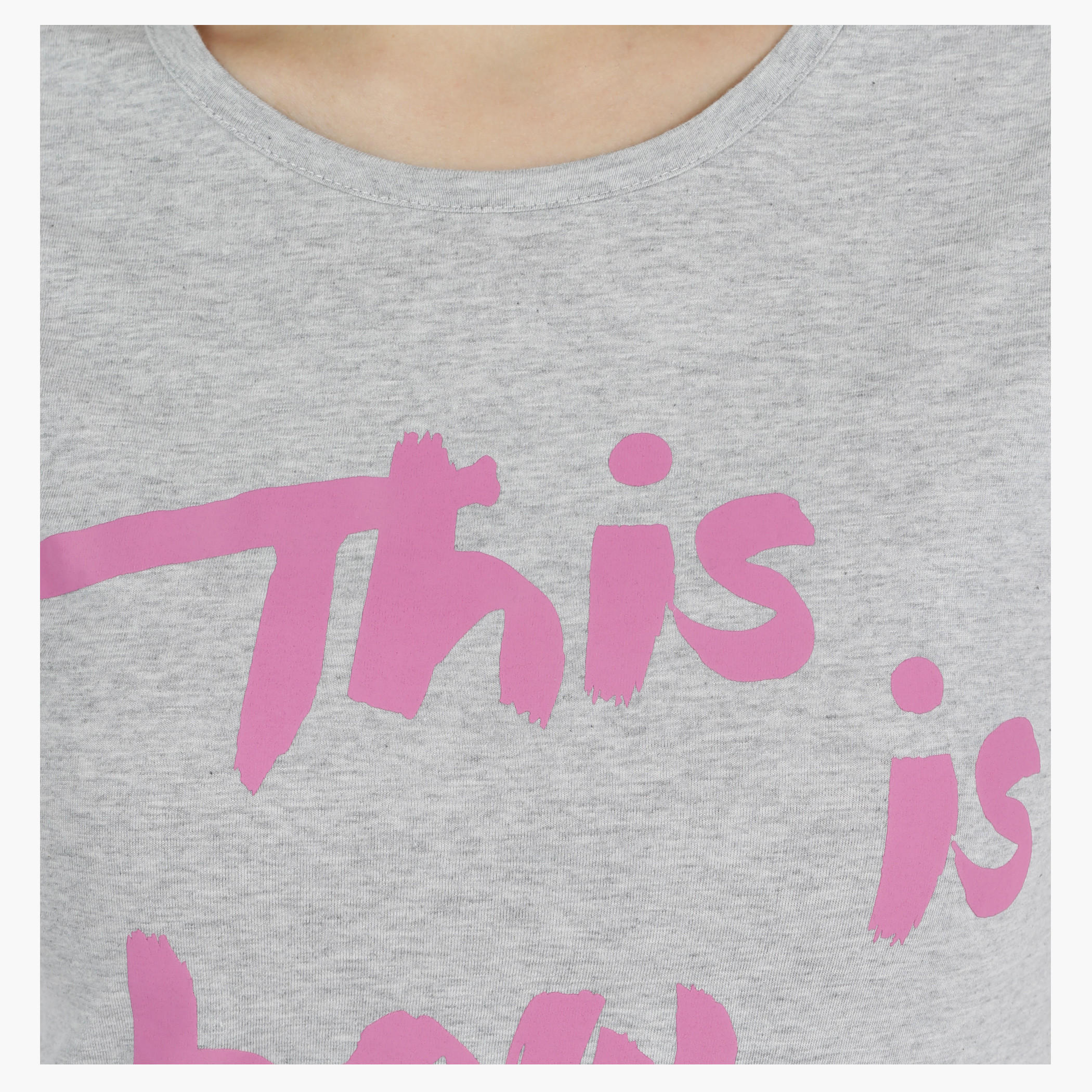 Basic Printed Short-sleeved T-shirt with Bio-wash-women-clothing-tshirts-image-2
