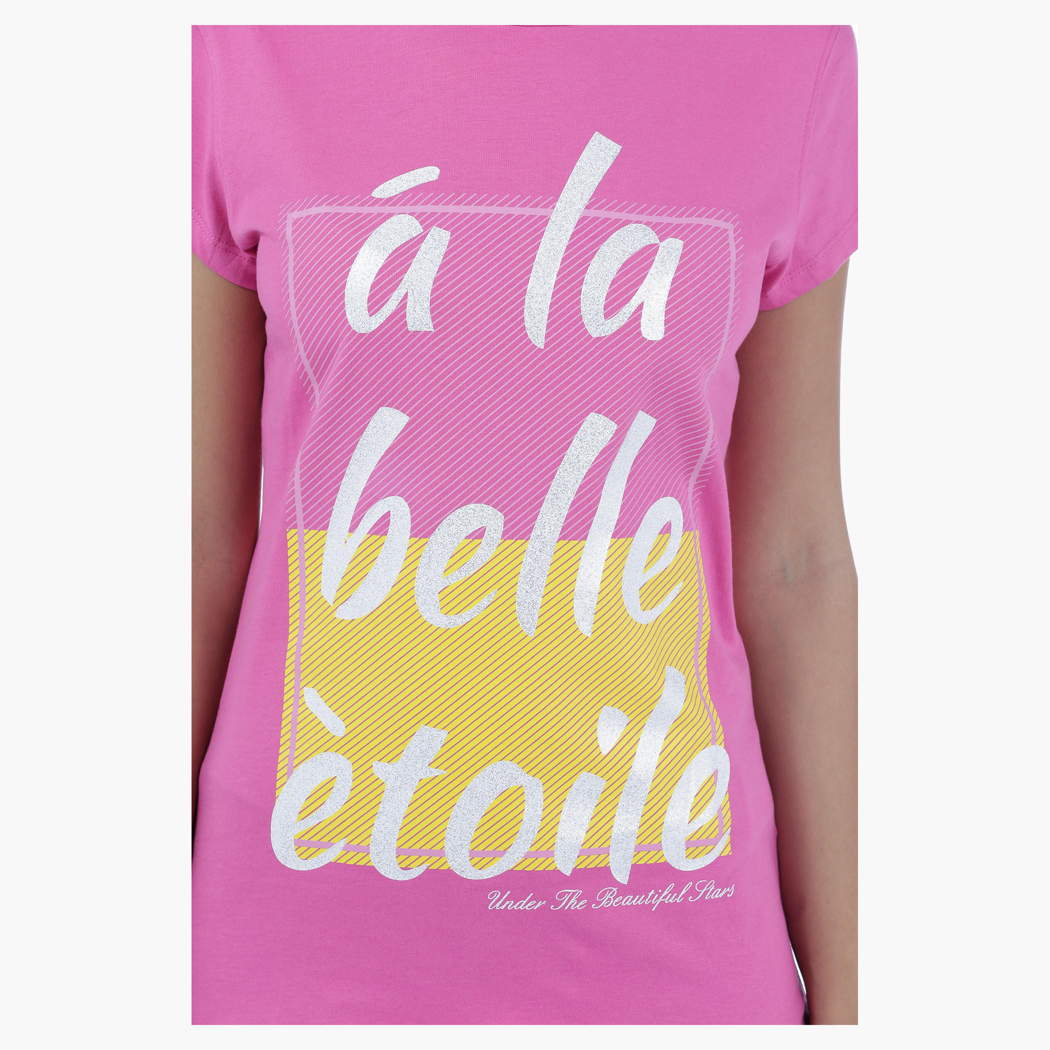 Printed T-Shirt with Short Sleeves-women-clothing-tshirts-image-4