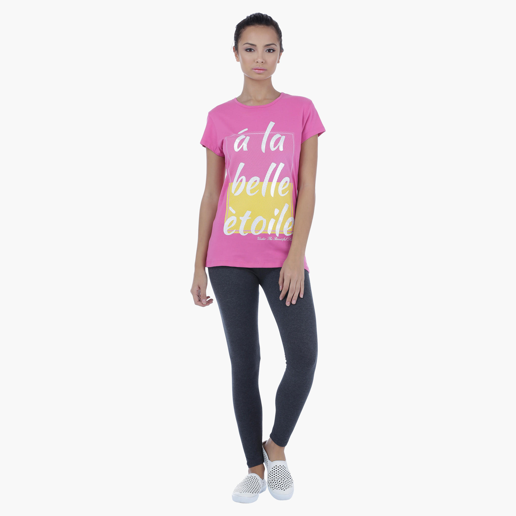 Printed T-Shirt with Short Sleeves-women-clothing-tshirts-image-5