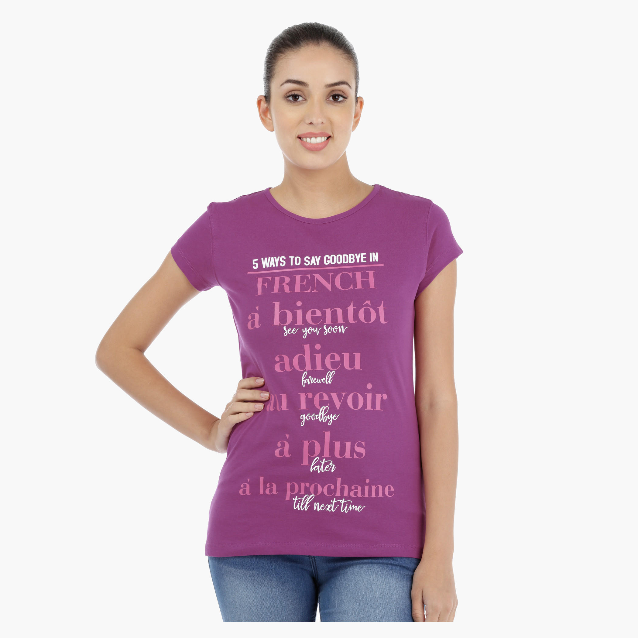 Printed T-Shirt with Short Sleeves-women-clothing-tshirts-image-5