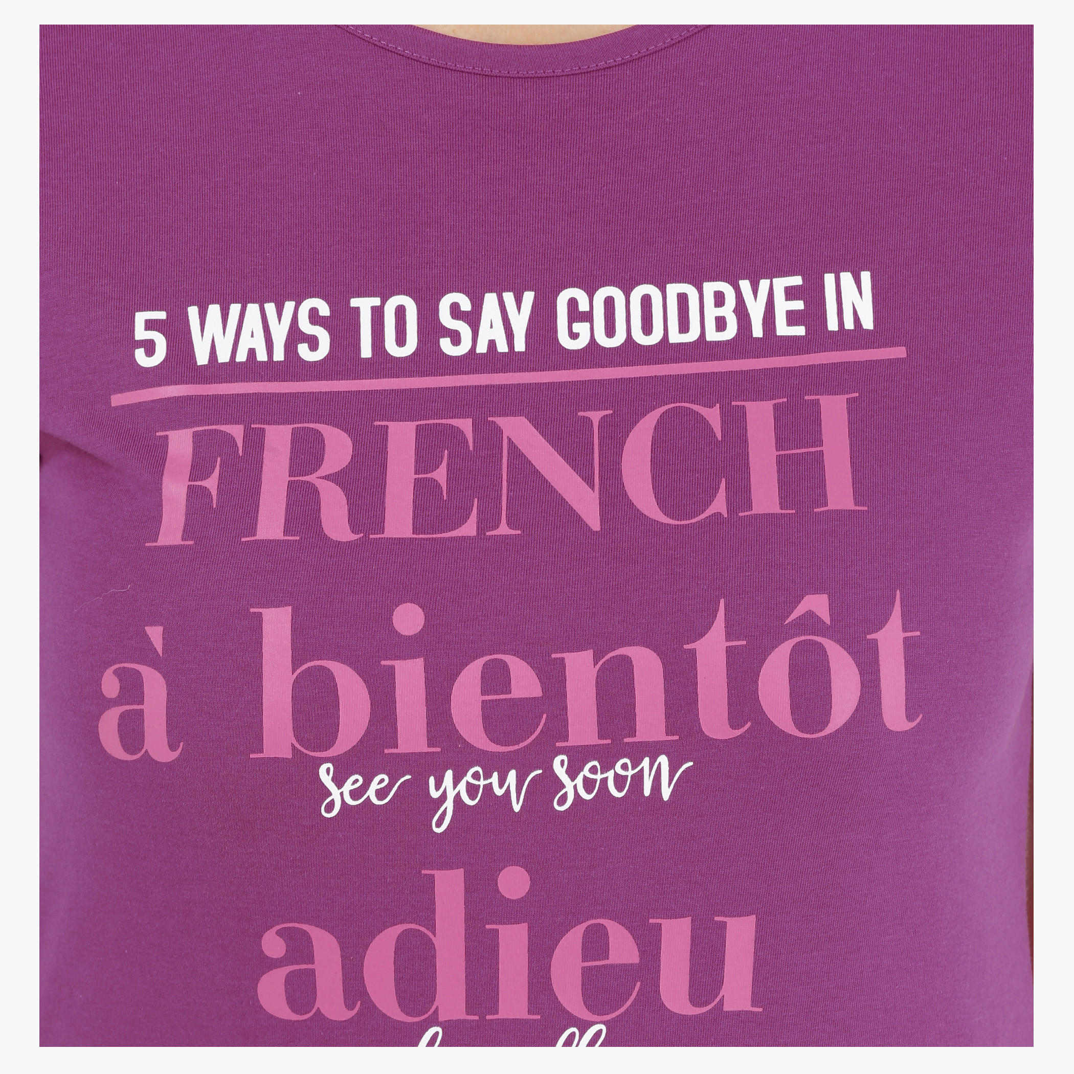 Printed T-Shirt with Short Sleeves-women-clothing-tshirts-image-2