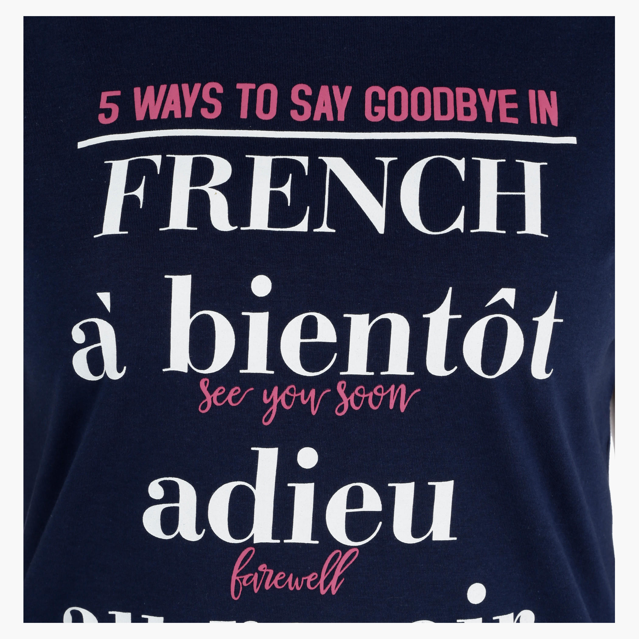 Basic Printed Short-sleeved T-shirt with Bio-wash-women-clothing-tshirts-image-2