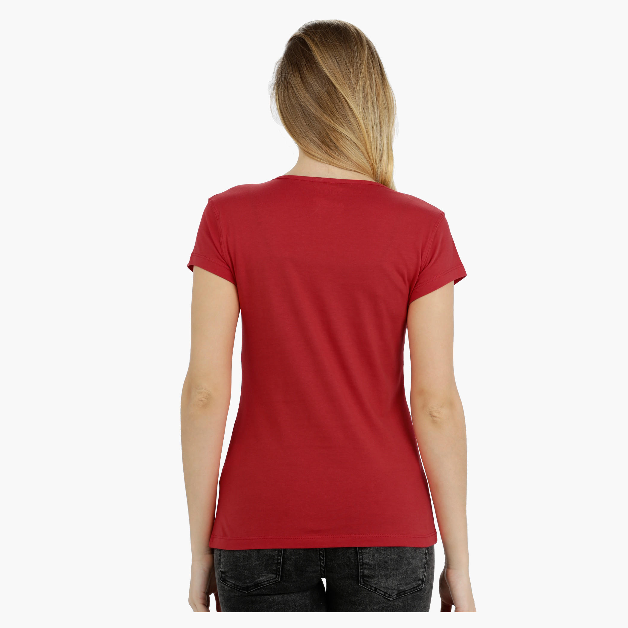 Printed Short Sleeves Round Neck Cotton T-Shirt-women-clothing-tshirts-image-2