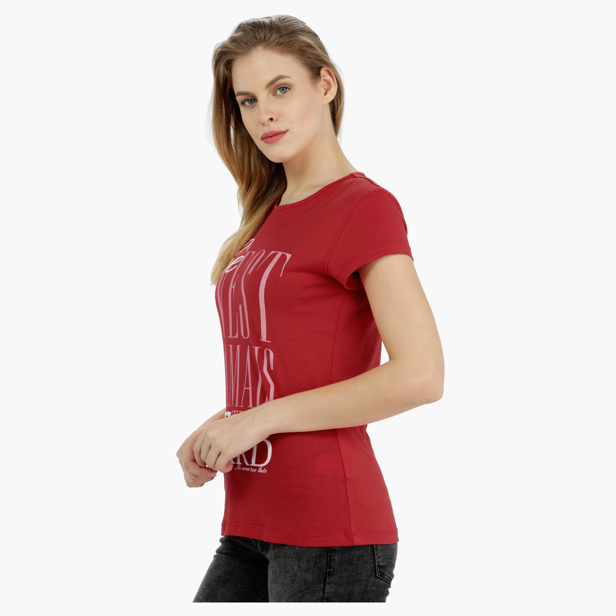 Printed Short Sleeves Round Neck Cotton T-Shirt-women-clothing-tshirts-image-3