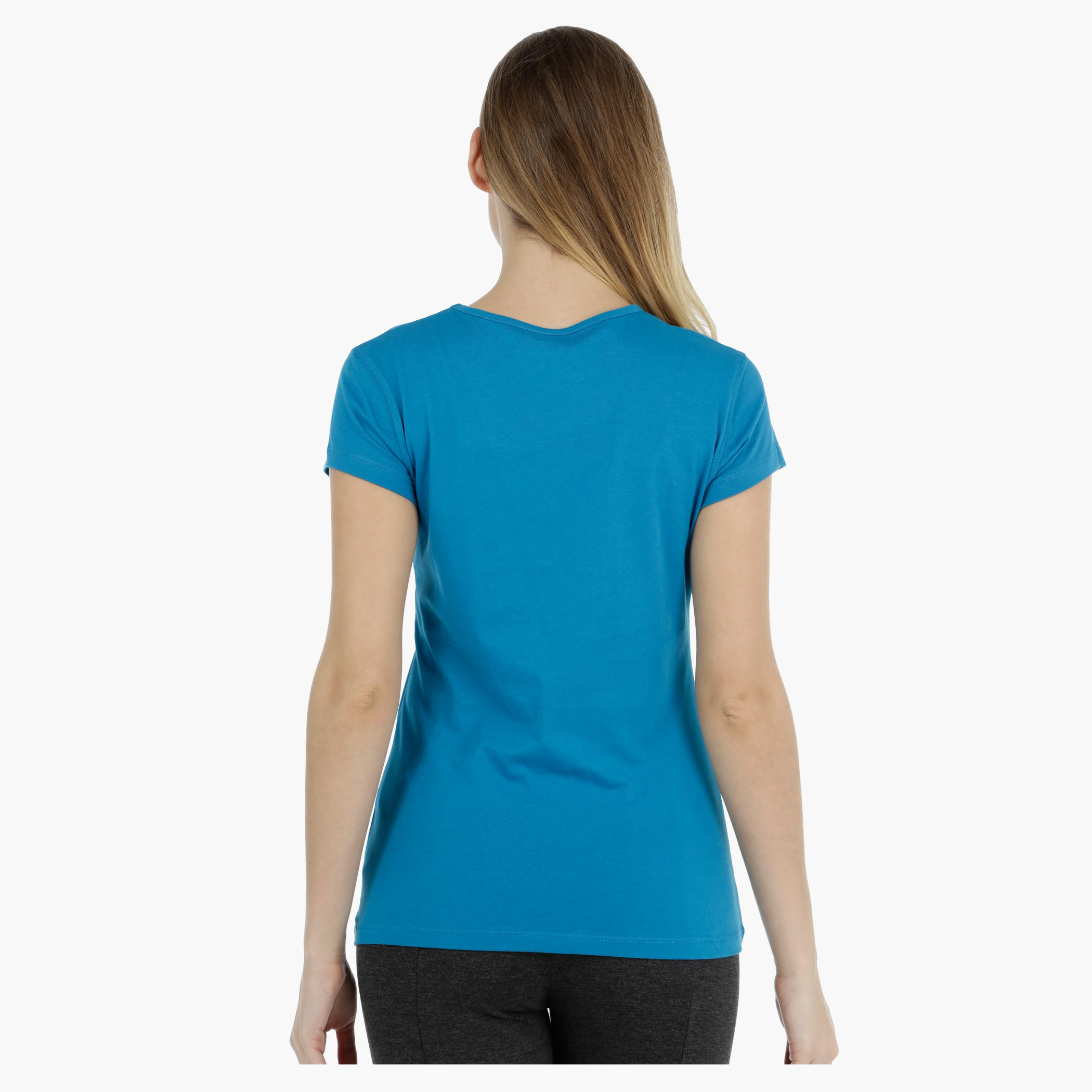 Basic Printed Short-sleeved T-shirt with Bio-wash-women-clothing-tshirts-image-2