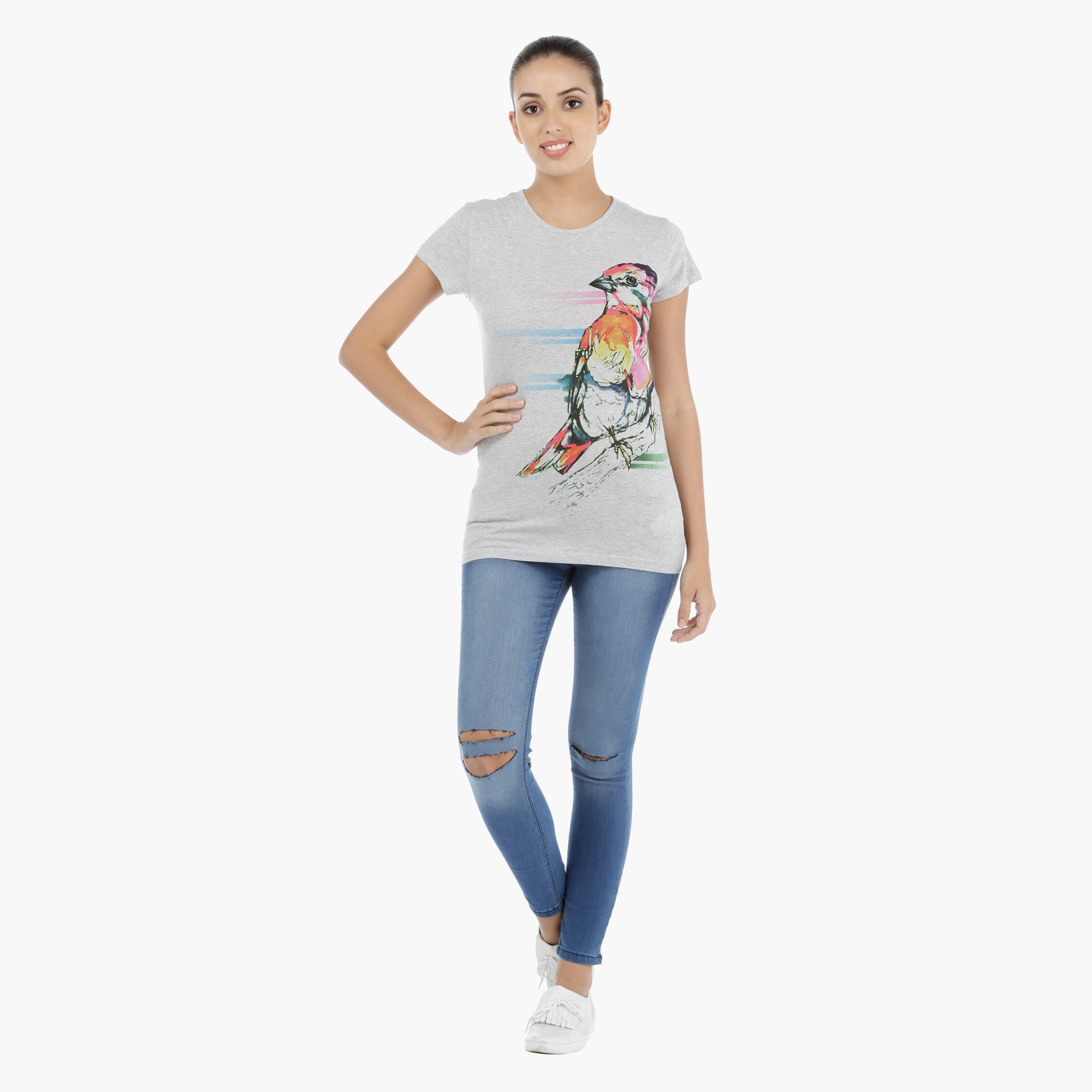 Printed T-Shirt with Short Sleeves-women-clothing-tshirts-image-5