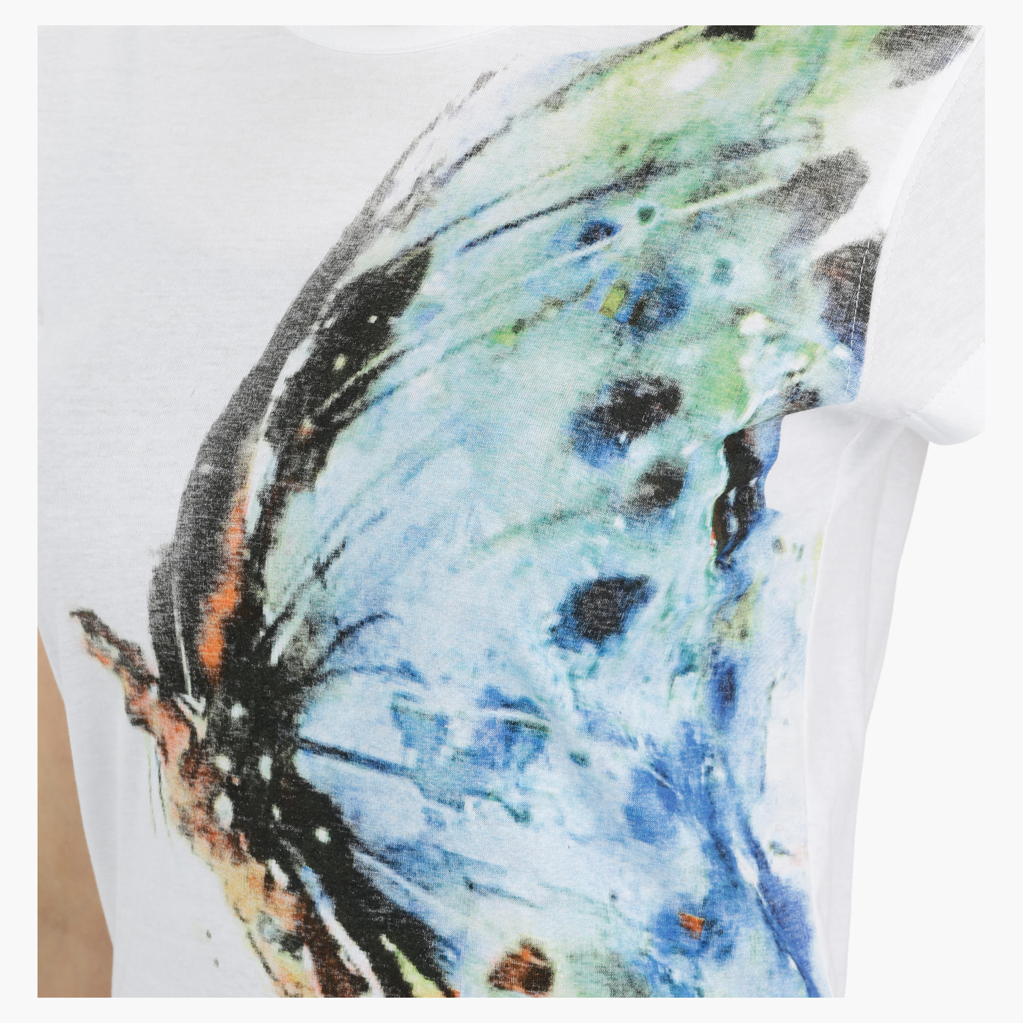 Printed Short Sleeves Round Neck Cotton T-Shirt-women-clothing-tshirts-image-4