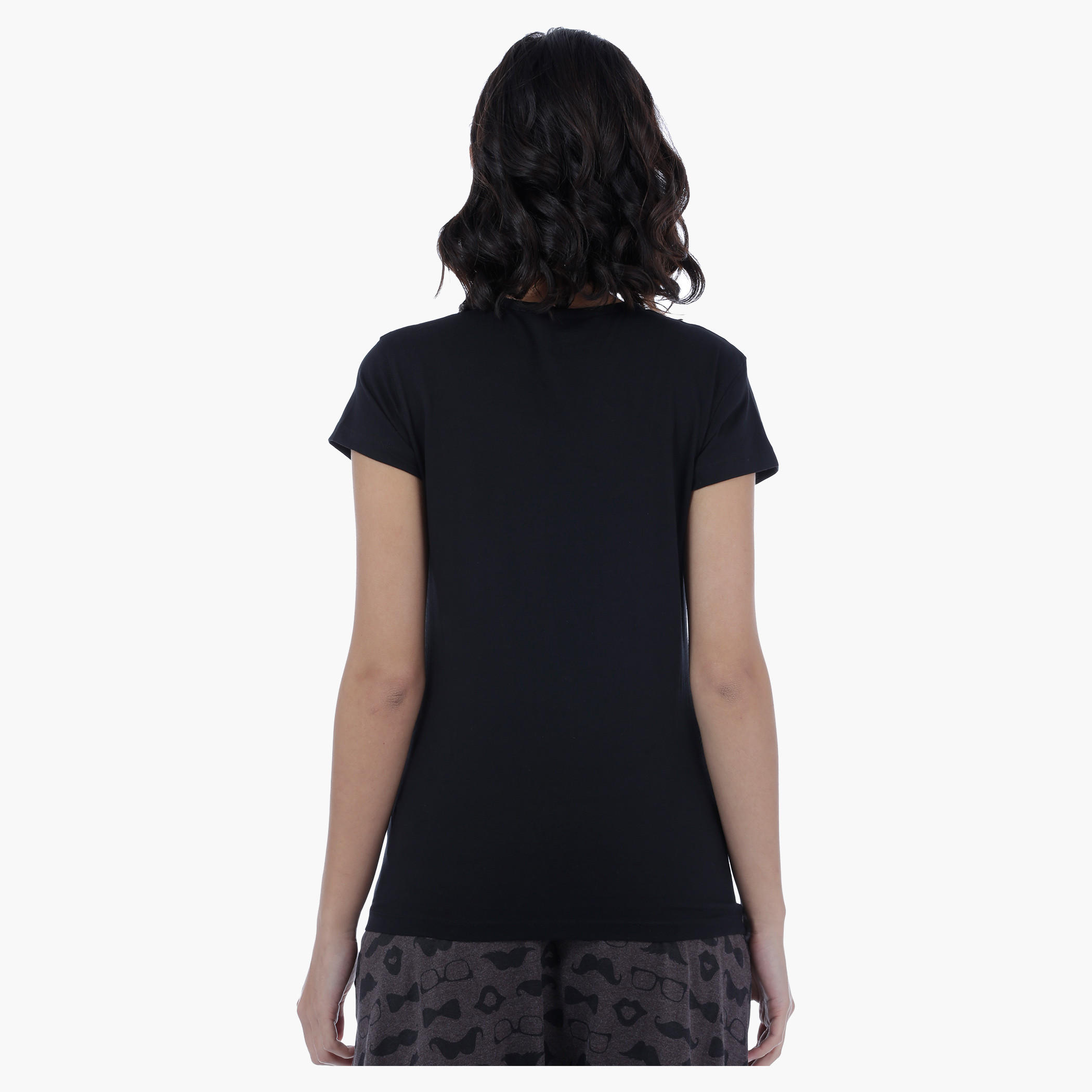 Printed T-Shirt with Short Sleeves-women-clothing-tshirts-image-2