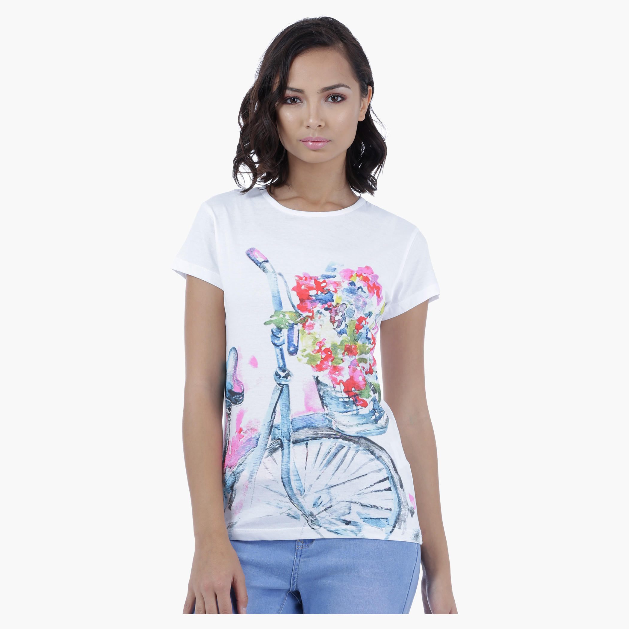 Printed T-Shirt with Short Sleeves-women-clothing-tshirts-image-5