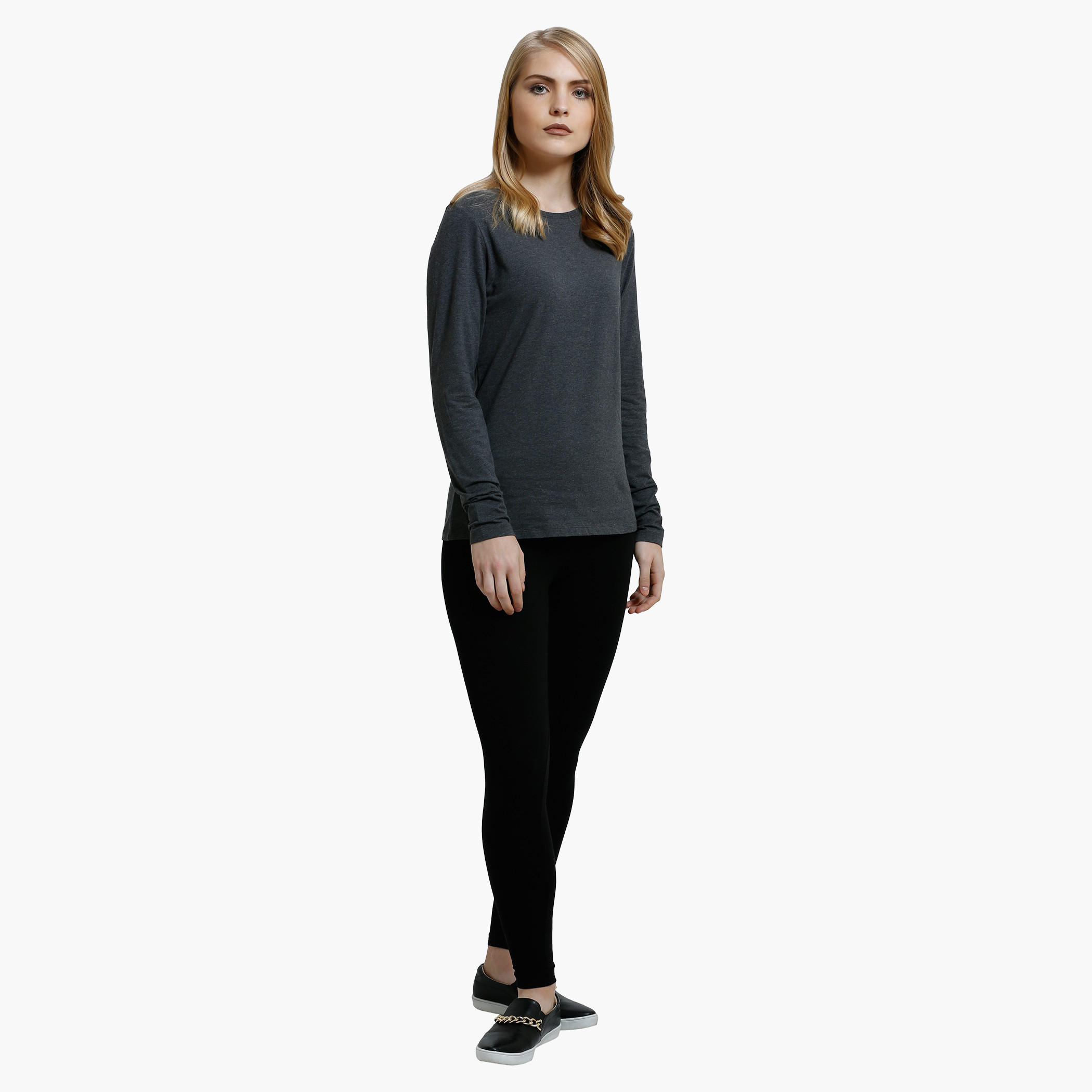 Full Length Leggings with Elasticised Waistband in Slim Fit-women-clothing-bottoms-leggings-image-5