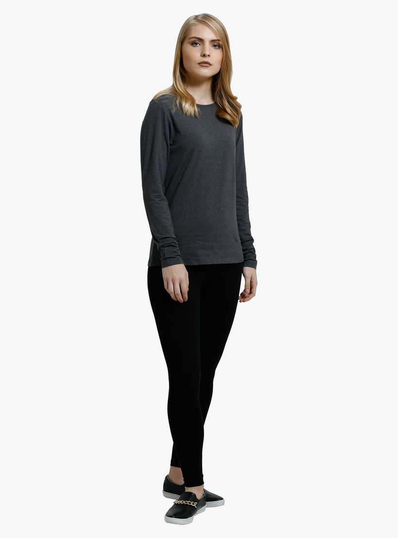 Full Length Leggings with Elasticised Waistband in Slim Fit-women-clothing-bottoms-leggings-image-5