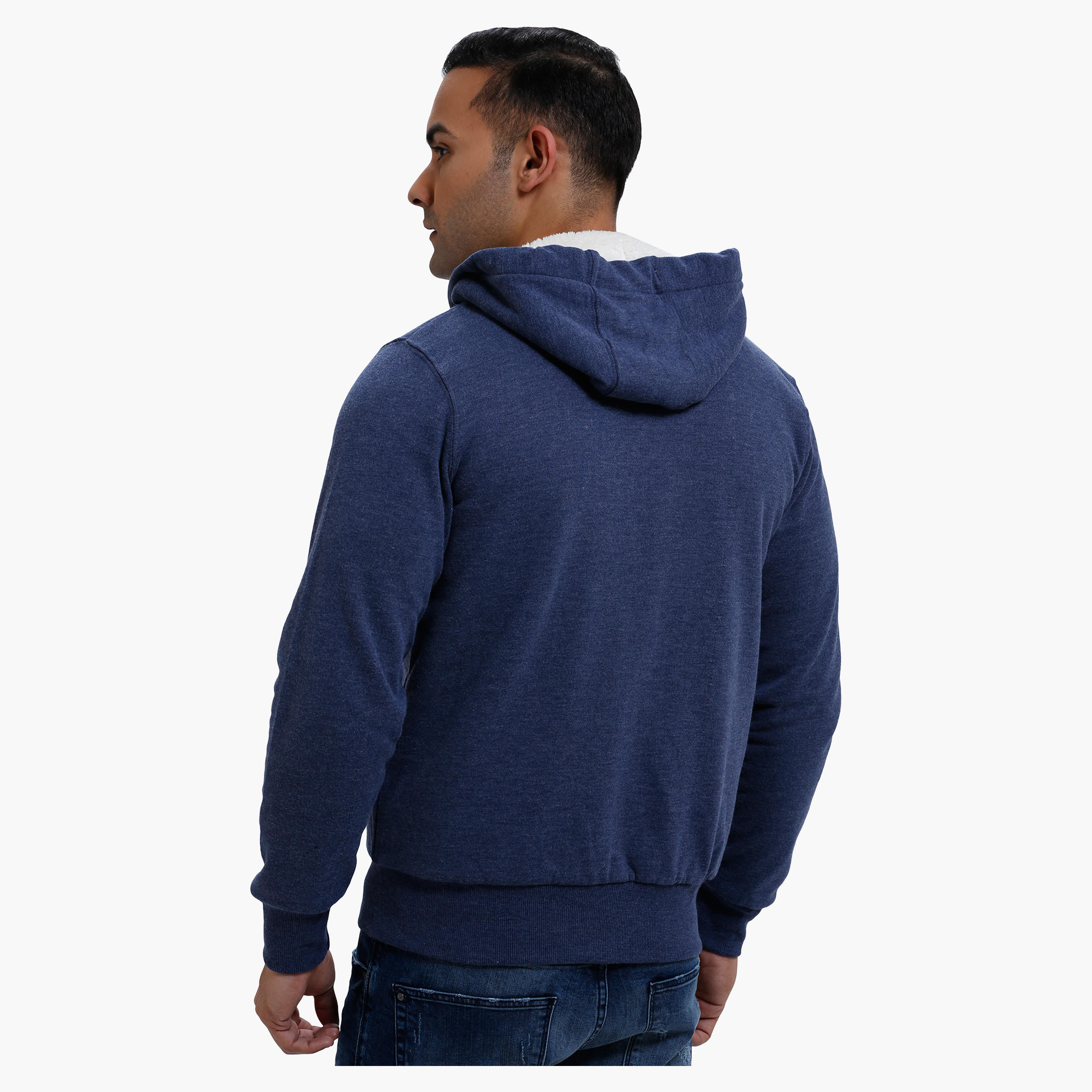 Hooded Long Sleeves Sweatshirt with Zip Closure-men-winterwear-hoodiesandsweatshirts-image-2