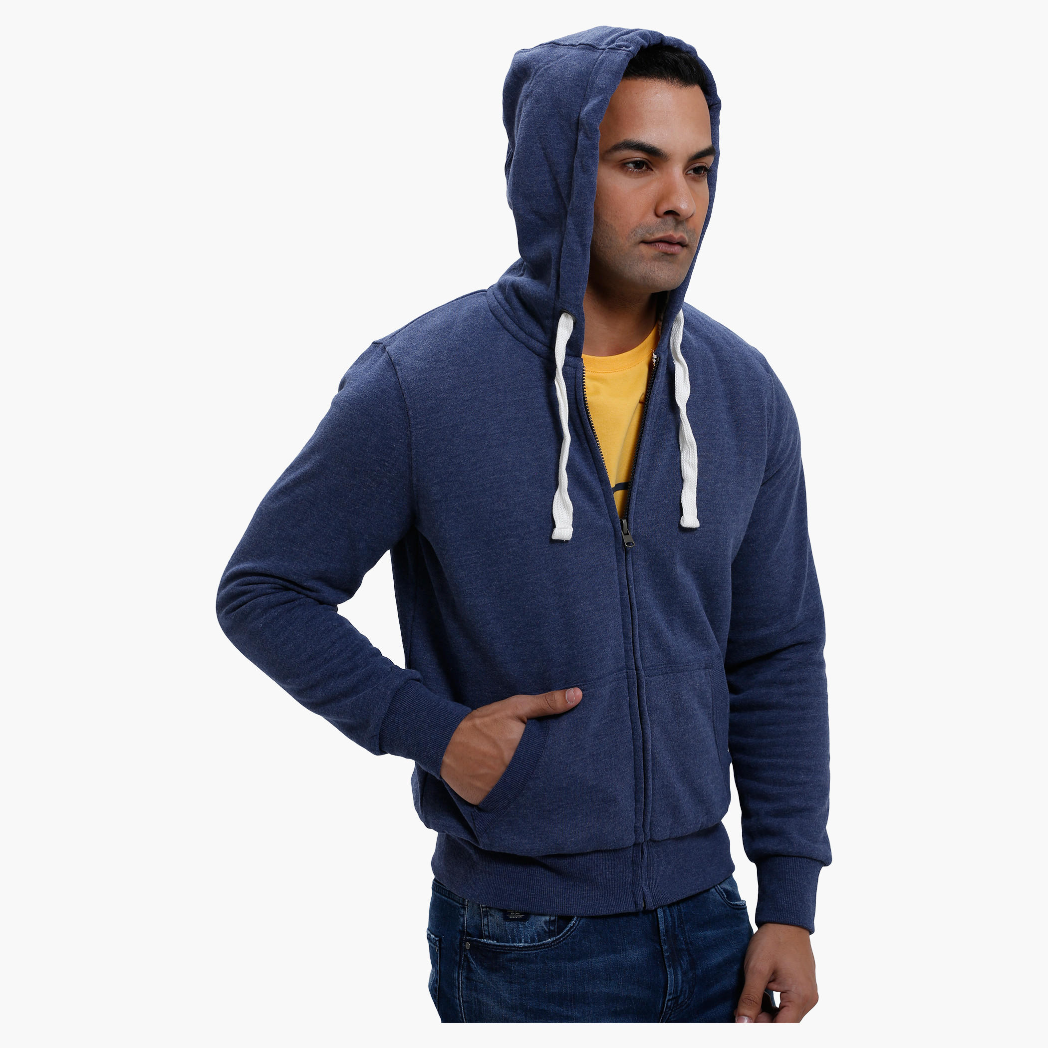 Hooded Long Sleeves Sweatshirt with Zip Closure-men-winterwear-hoodiesandsweatshirts-image-3