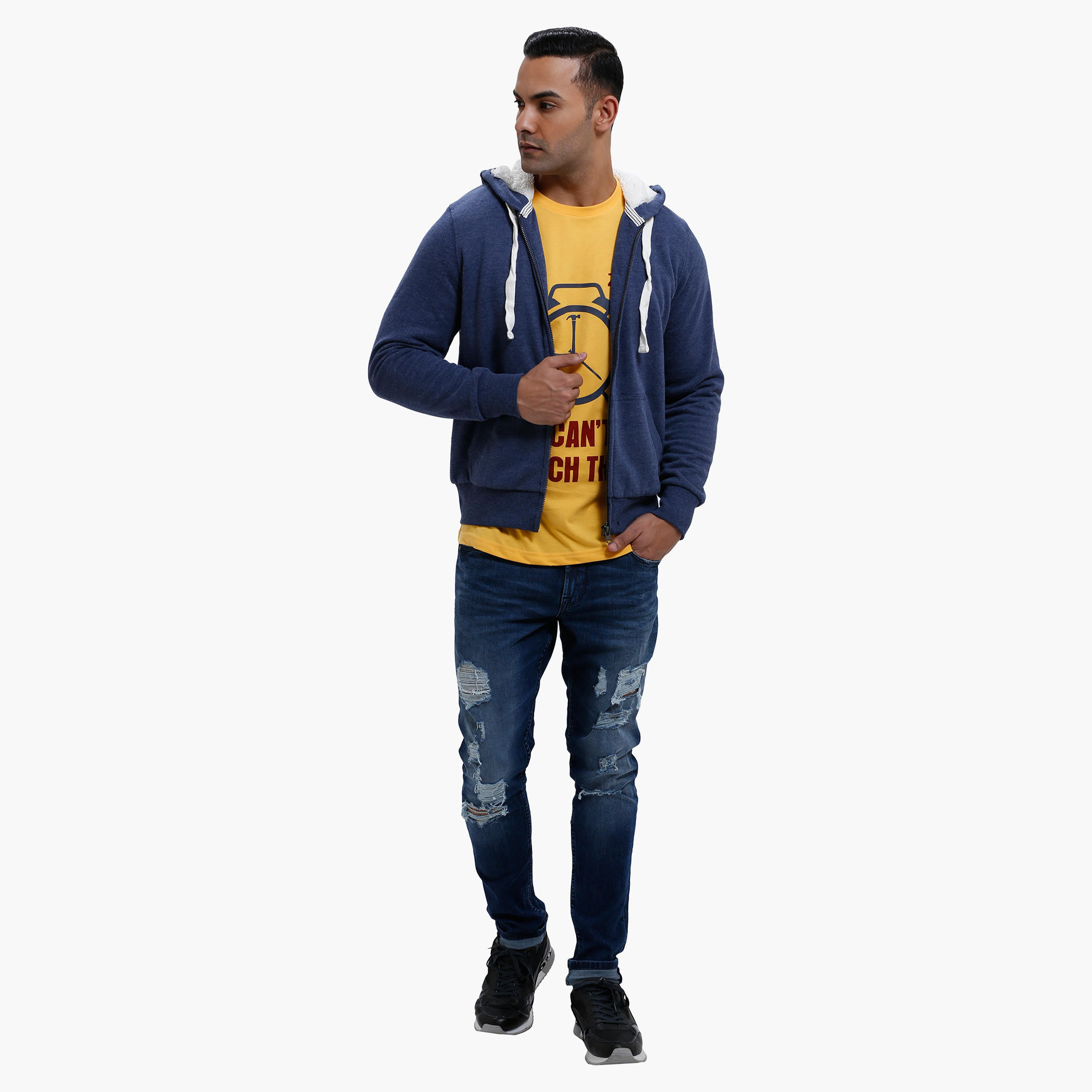 Hooded Long Sleeves Sweatshirt with Zip Closure-men-winterwear-hoodiesandsweatshirts-image-5