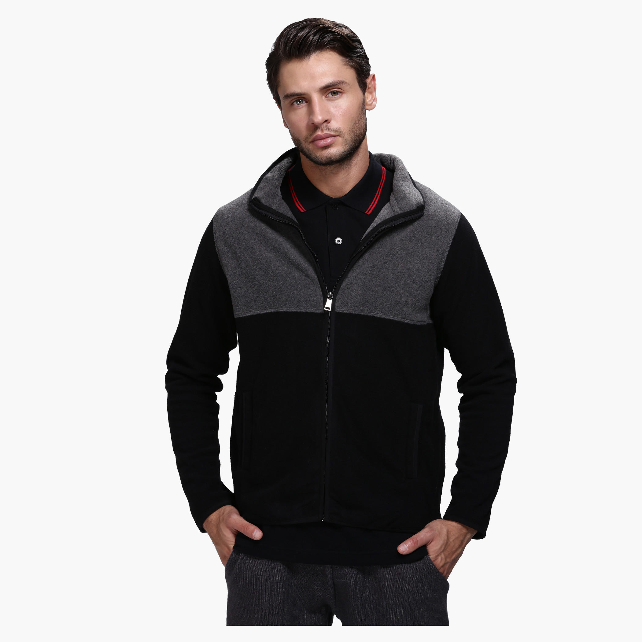Jacket with Zip Detail and Long Sleeves-men-clothing-jacketsandblazers-jackets-image-1