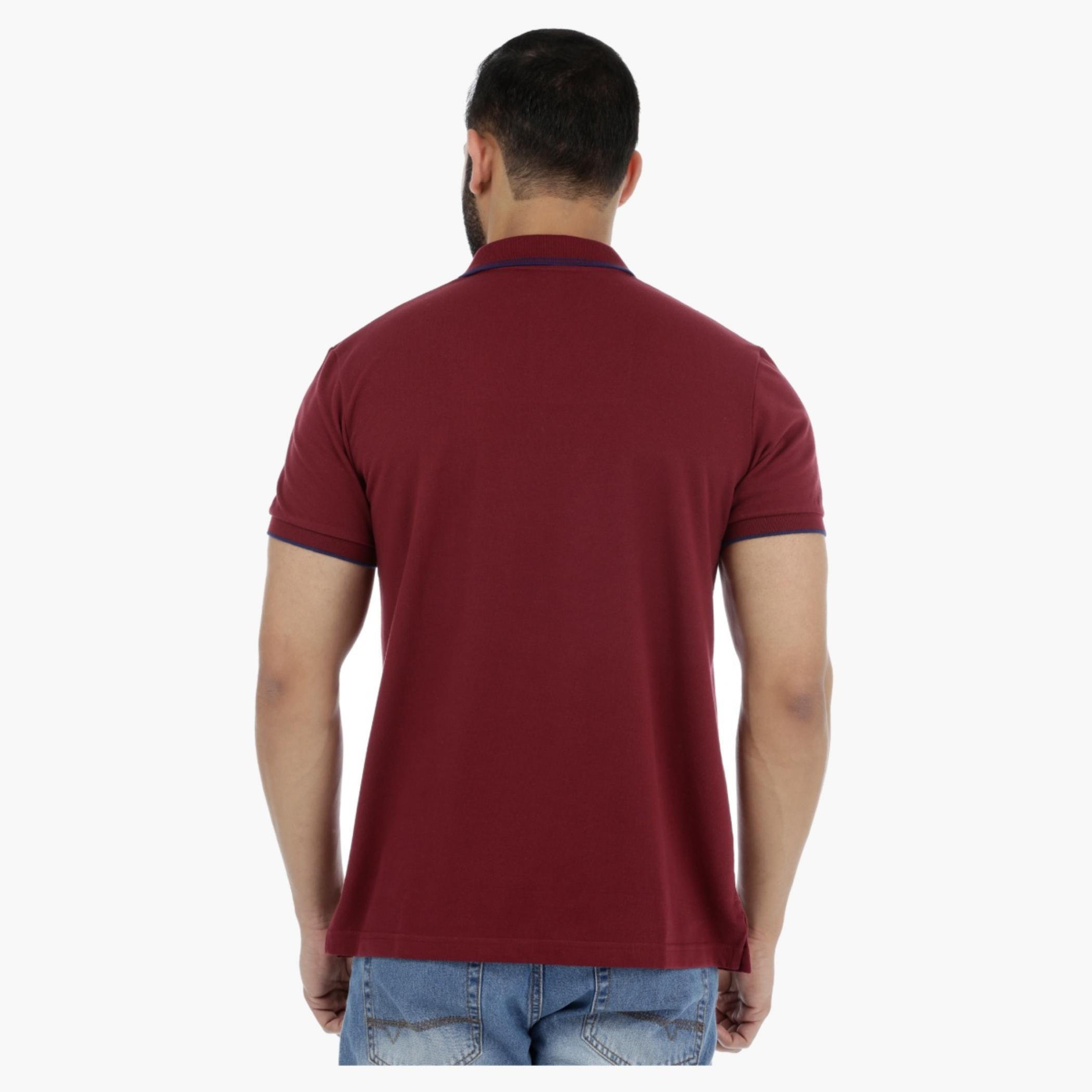 Pique Polo Neck T-Shirt with Short Sleeves-men-clothing-tshirtsandpolos-polos-image-7