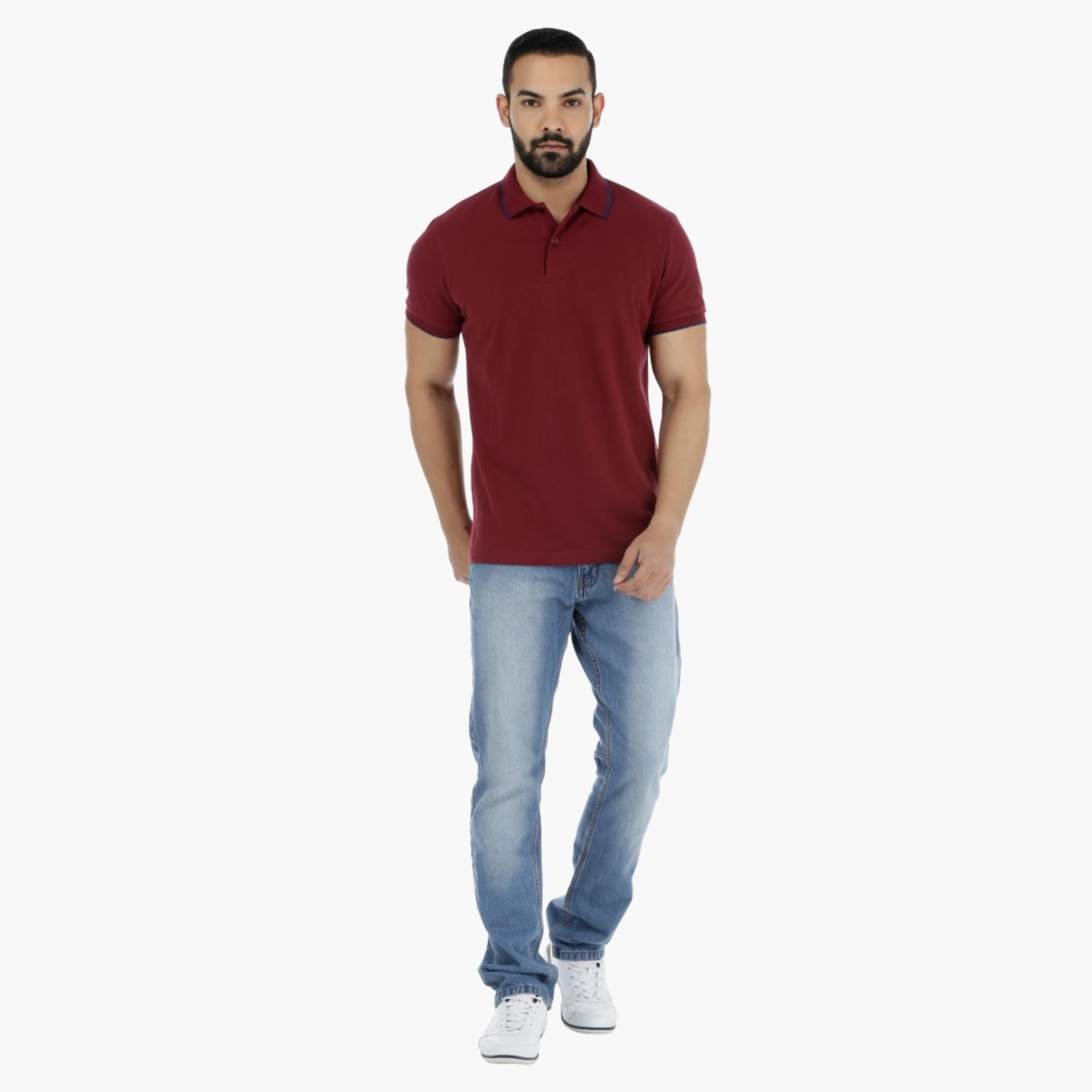 Pique Polo Neck T-Shirt with Short Sleeves-men-clothing-tshirtsandpolos-polos-image-10